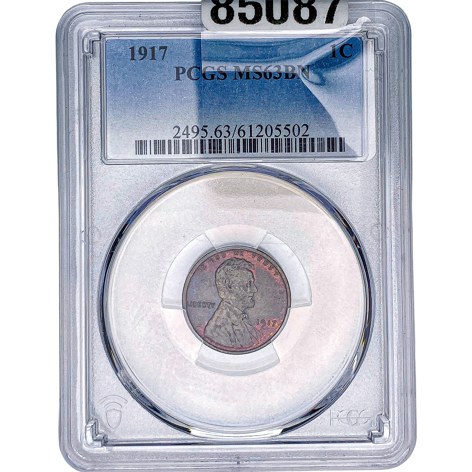 1917 Wheat Cent PCGS MS63 BN: 1917 Wheat Cent PCGS MS63 BN