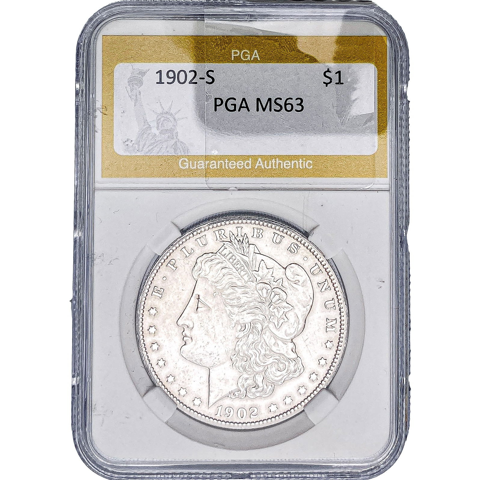 1902-S Morgan Silver Dollar PGA MS63 (1 of 2)