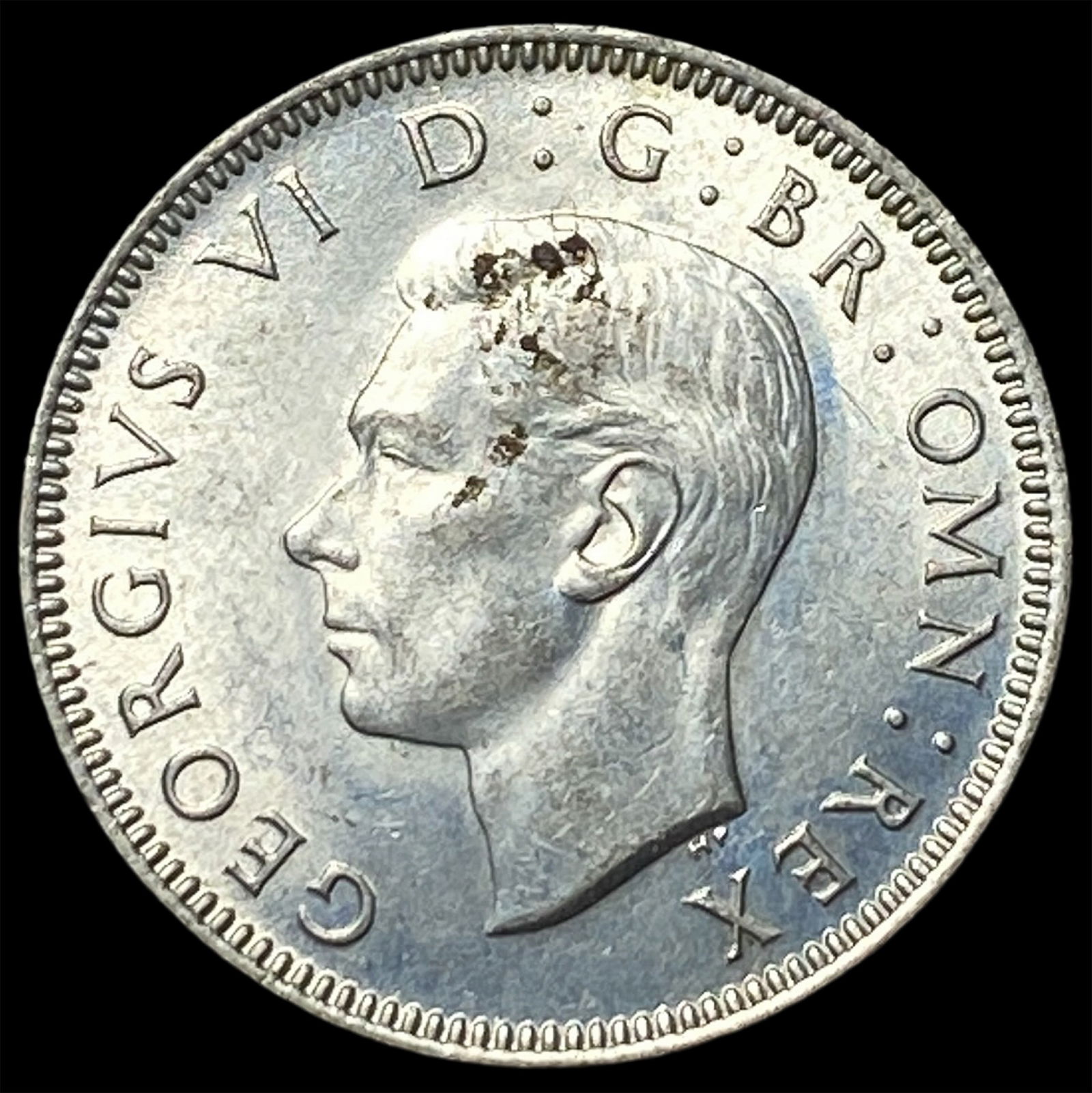 1945 Great Britain Silver Shilling - George VI NEARLY UNCIRCULATED: 1945 Great Britain Silver Shilling - George VI NEARLY UNCIRCULATED