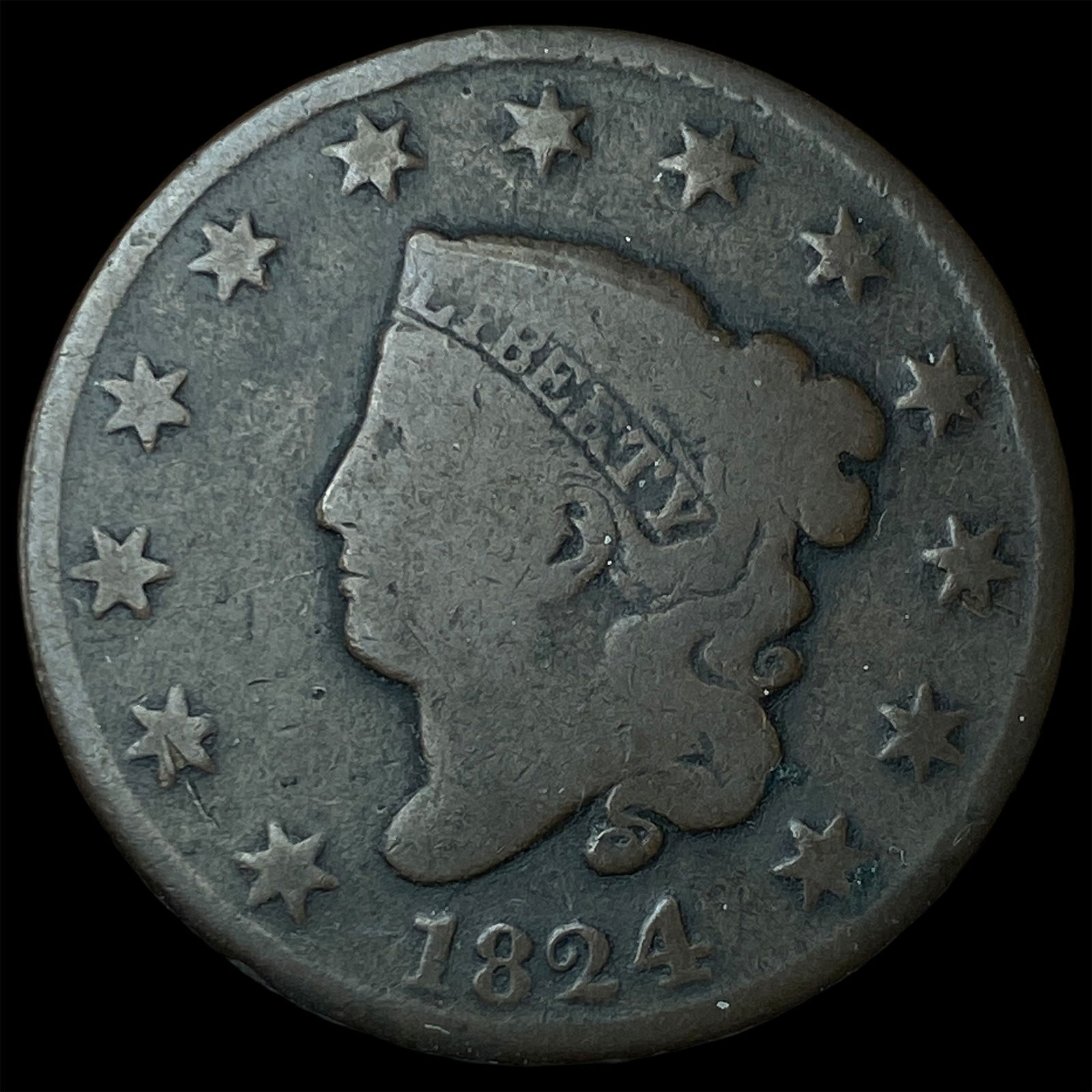 1824 Large Cent NICELY CIRCULATED (1 of 2)