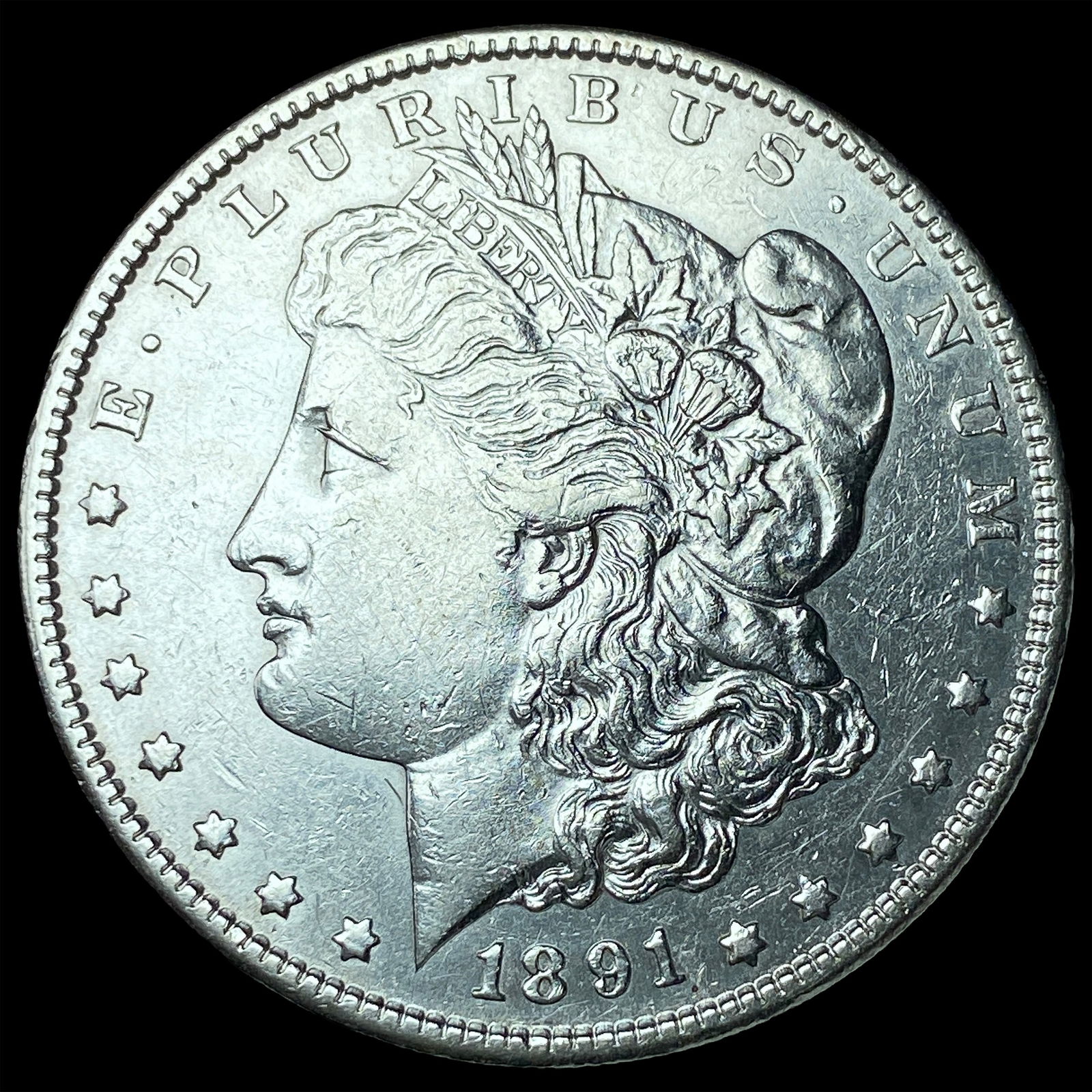 1891-CC Silver Morgan Dollar CLOSELY UNCIRCULATED: 1891-CC Silver Morgan Dollar CLOSELY UNCIRCULATED