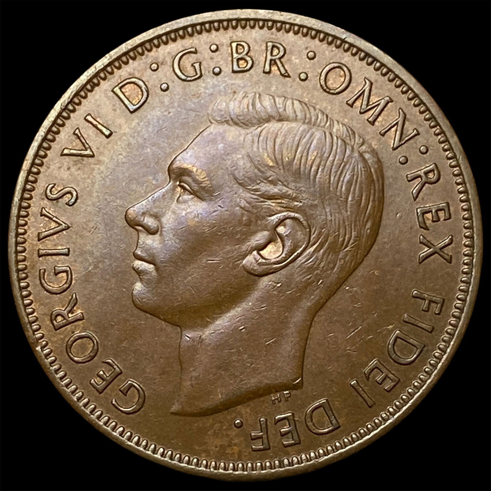 1951 Great Britain One Penny - George VI NEARLY UNCIRCULATED: 1951 Great Britain One Penny - George VI NEARLY UNCIRCULATED