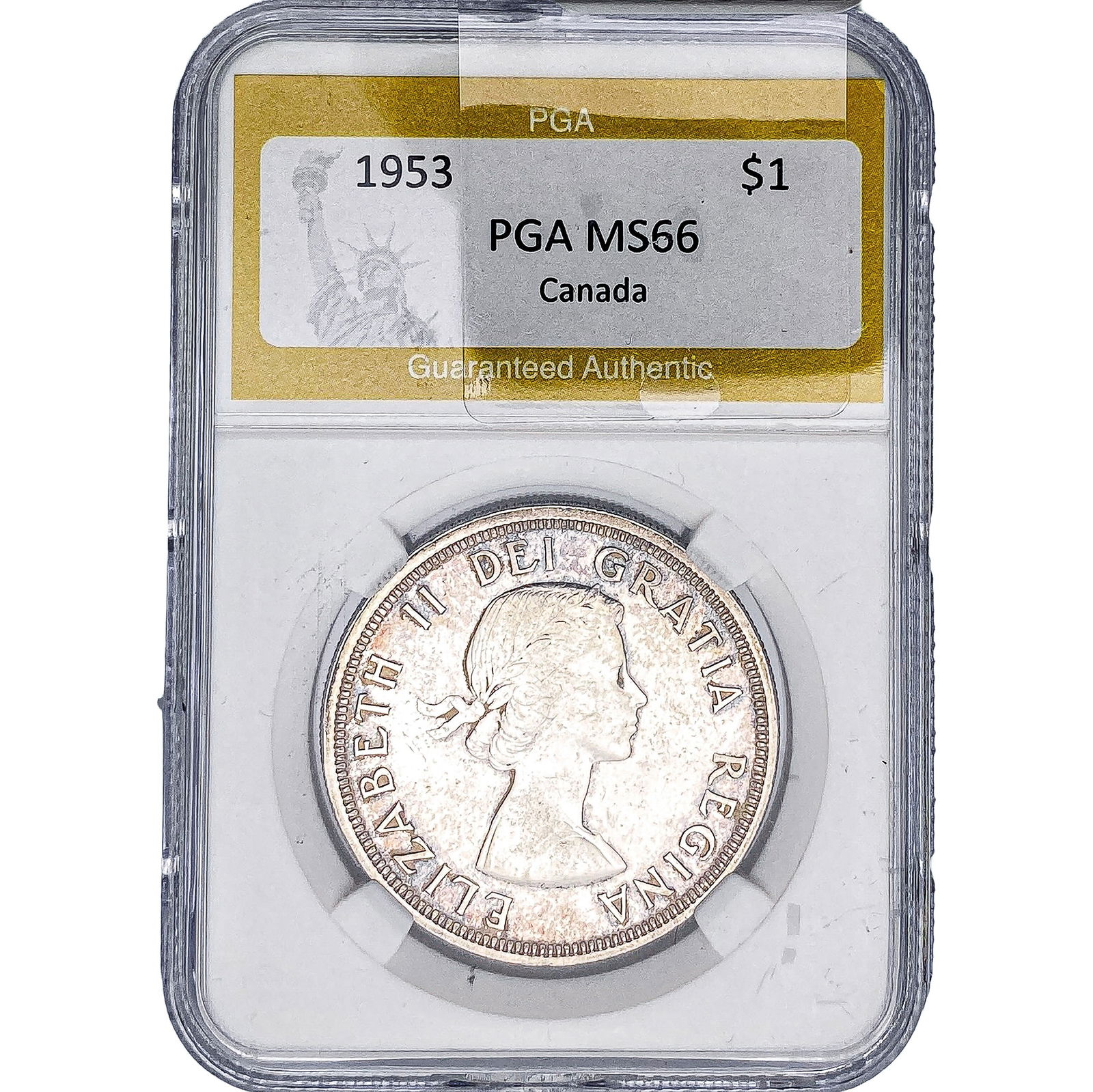 1953 Canada Silver Dollar PGA MS66: 1953 Canada Silver Dollar PGA MS66