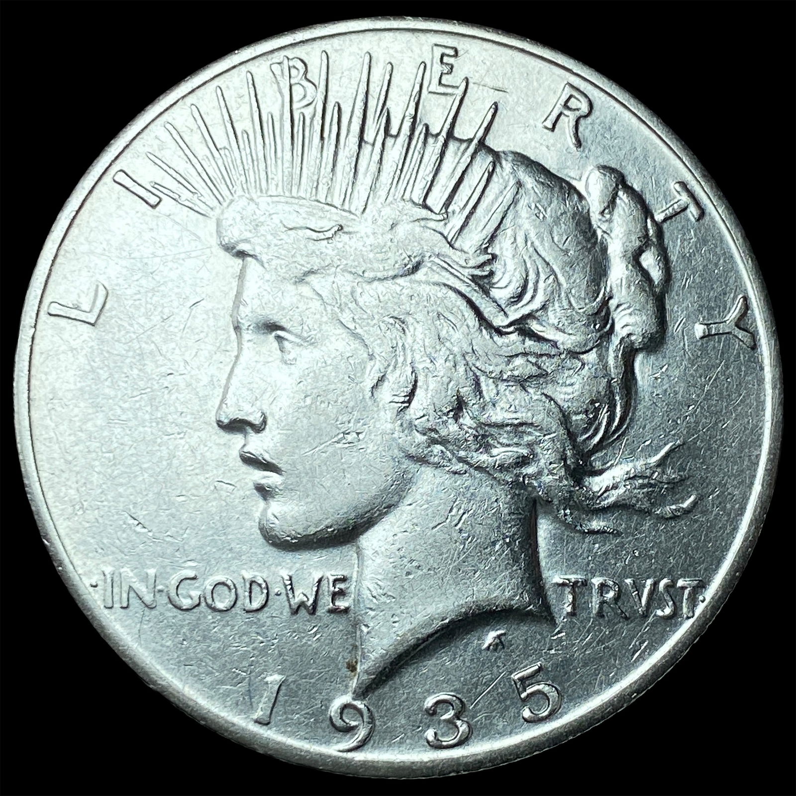 1935-S Silver Peace Dollar CLOSELY UNCIRCULATED: 1935-S Silver Peace Dollar CLOSELY UNCIRCULATED