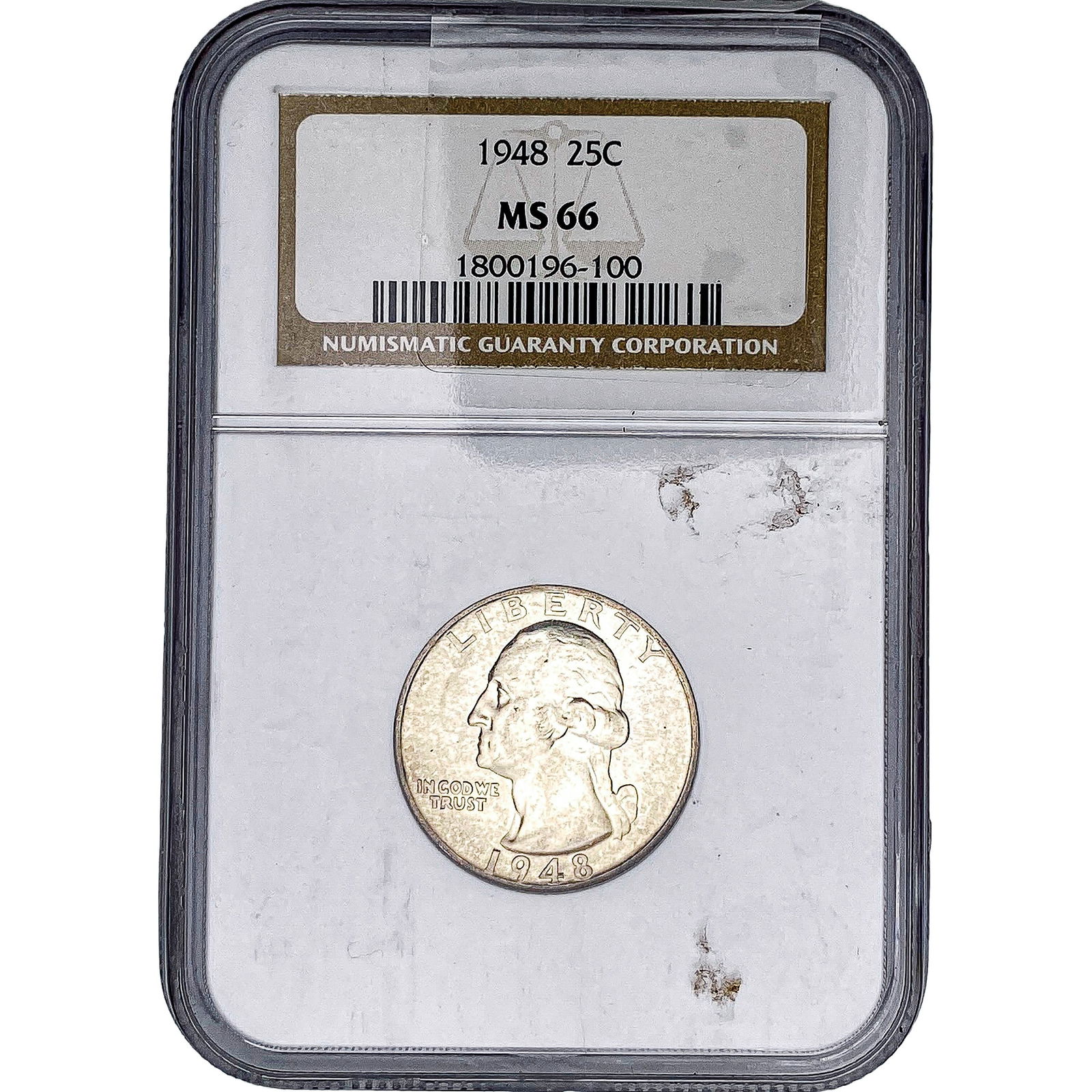 1948 Washington Silver Quarter NGC MS66: 1948 Washington Silver Quarter NGC MS66