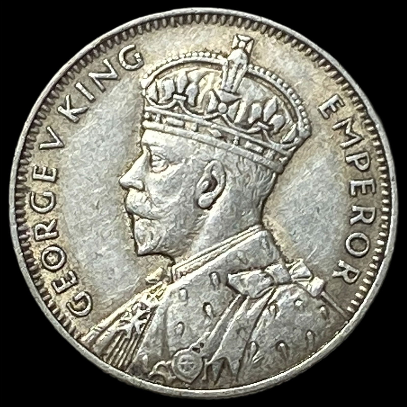 1935 Mauritius 1/4 Rupee - George V NEARLY UNCIRCULATED: 1935 Mauritius 1/4 Rupee - George V NEARLY UNCIRCULATED