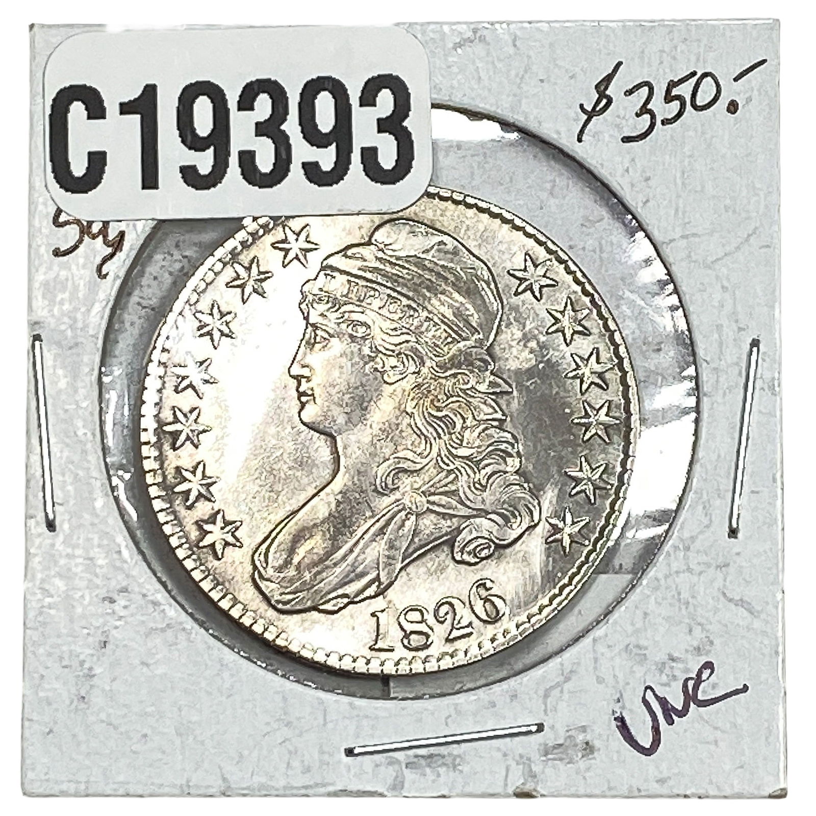 1826 Capped Bust Half Dollar Square Base 2: 1826 Capped Bust Half Dollar Square Base 2