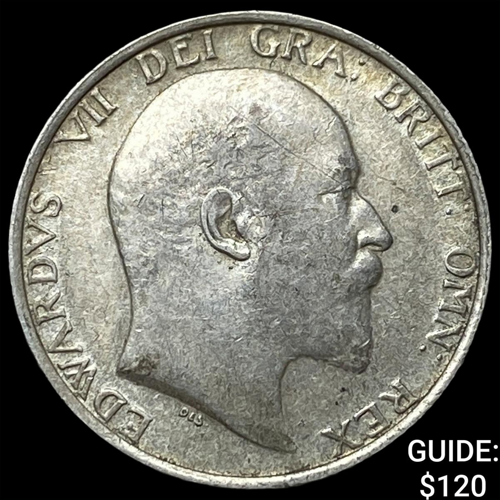 1907 Great Britain Silver Shilling - Edward VII NEARLY UNCIRCULATED: 1907 Great Britain Silver Shilling - Edward VII NEARLY UNCIRCULATED