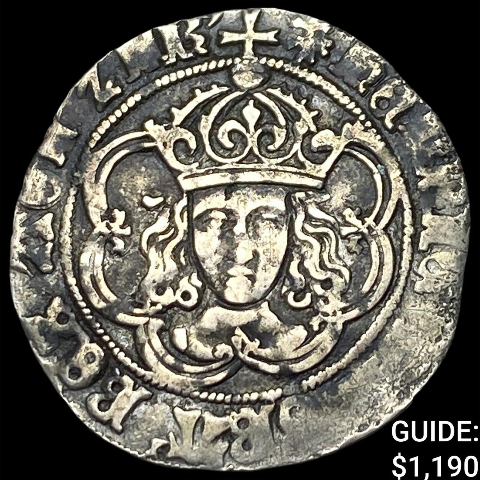 1485-1509 AD England Silver Groat - Henry VII NEARLY UNCIRCULATED: 1485-1509 AD England Silver Groat - Henry VII NEARLY UNCIRCULATED