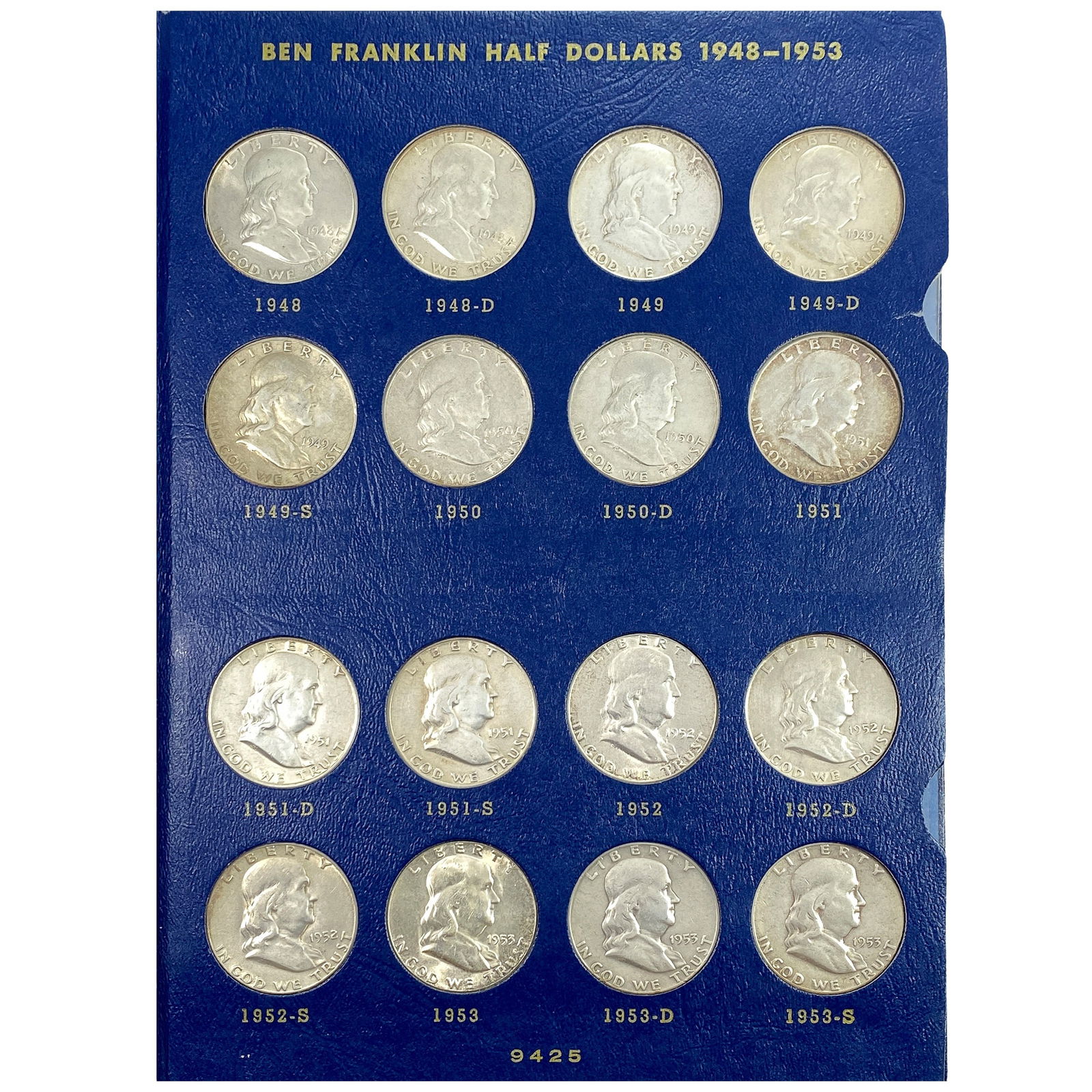 [35 Coins] 1948-1963 Franklin Half Dollar Book: [35 Coins] 1948-1963 Franklin Half Dollar Book