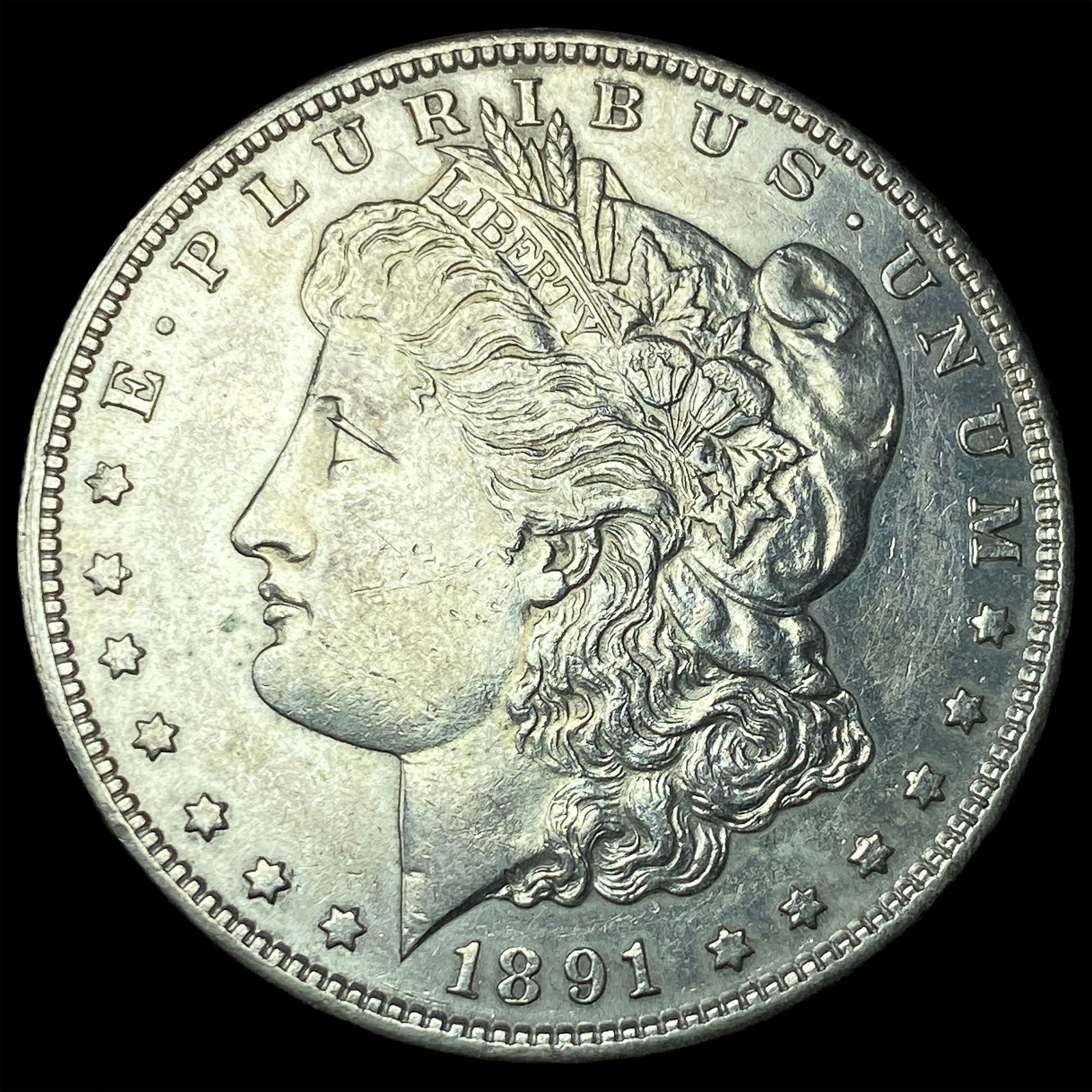 1891-S Silver Morgan Dollar CLOSELY UNCIRCULATED: 1891-S Silver Morgan Dollar CLOSELY UNCIRCULATED