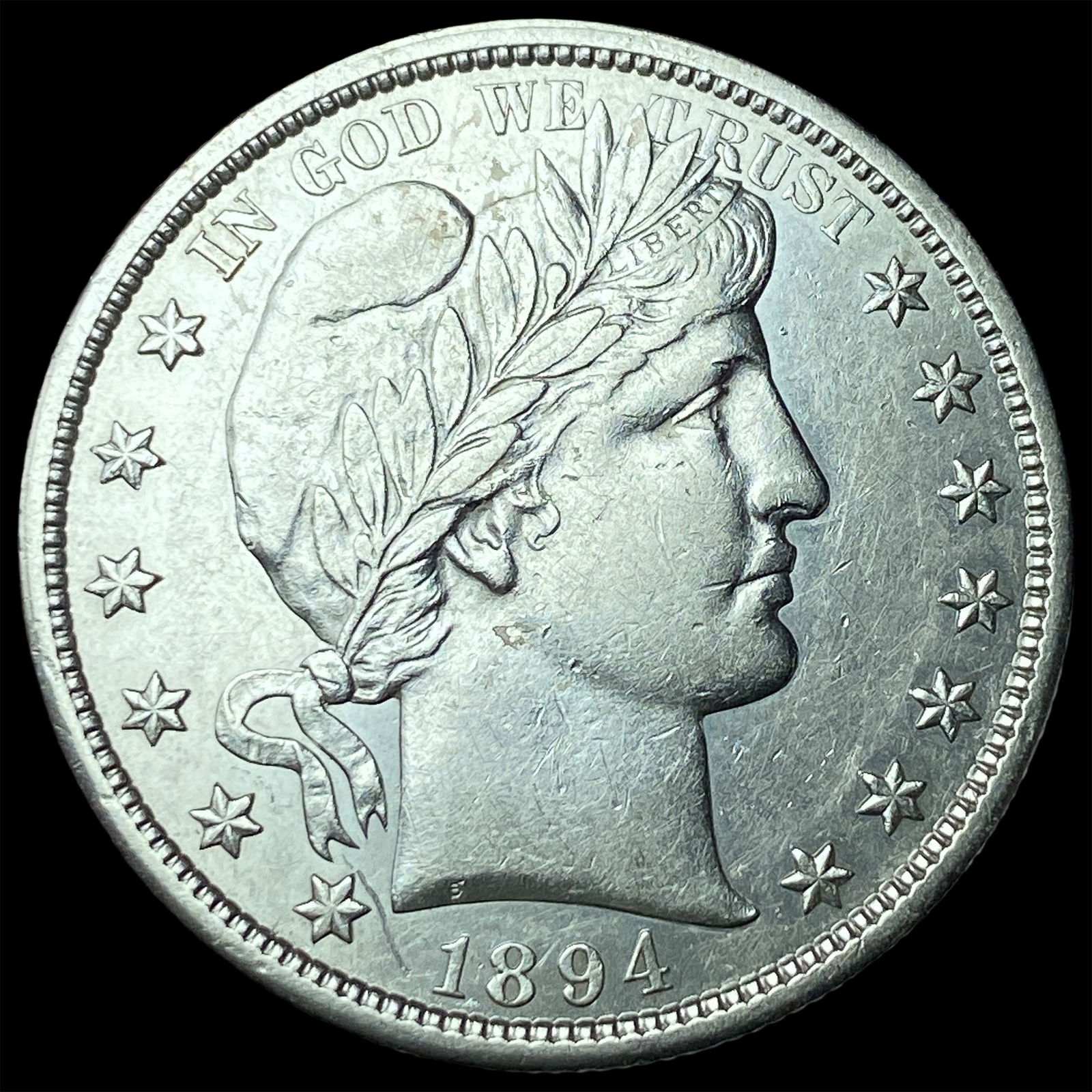 1894-S Silver Barber Half Dollar CLOSELY UNCIRCULATED (1 of 2)