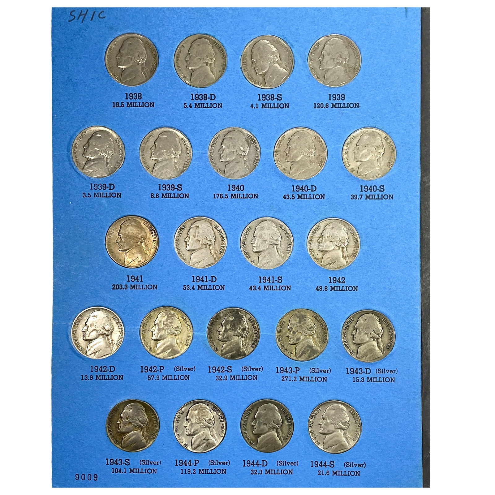 [2 Books][130 Coins]1913-1961 Jefferson&Buffalo 5C: [2 Books][130 Coins]1913-1961 Jefferson&Buffalo 5C