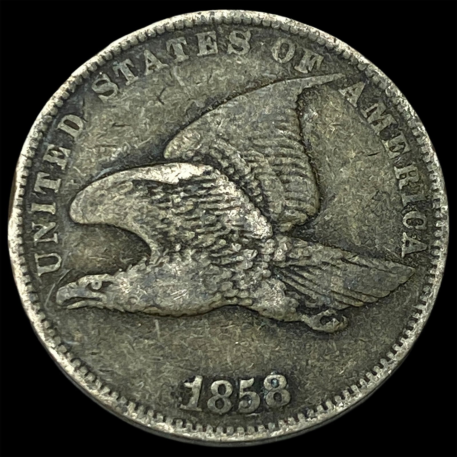 1858 Copper-Nickel Flying Eagle Cent HIGH GRADE: 1858 Copper-Nickel Flying Eagle Cent HIGH GRADE