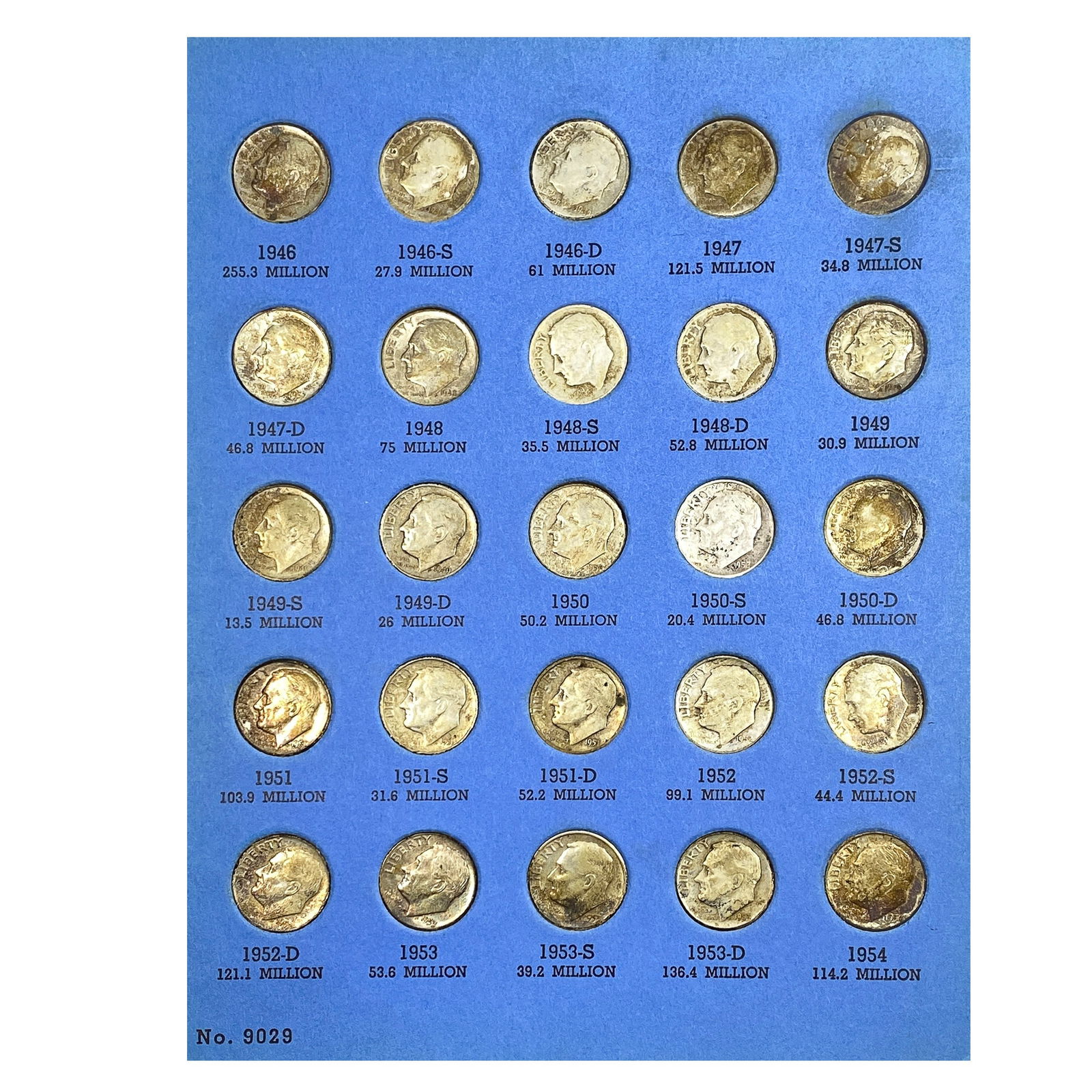 [39 Coins] 1946-1961 Roosevelt Dimes Book: [39 Coins] 1946-1961 Roosevelt Dimes Book