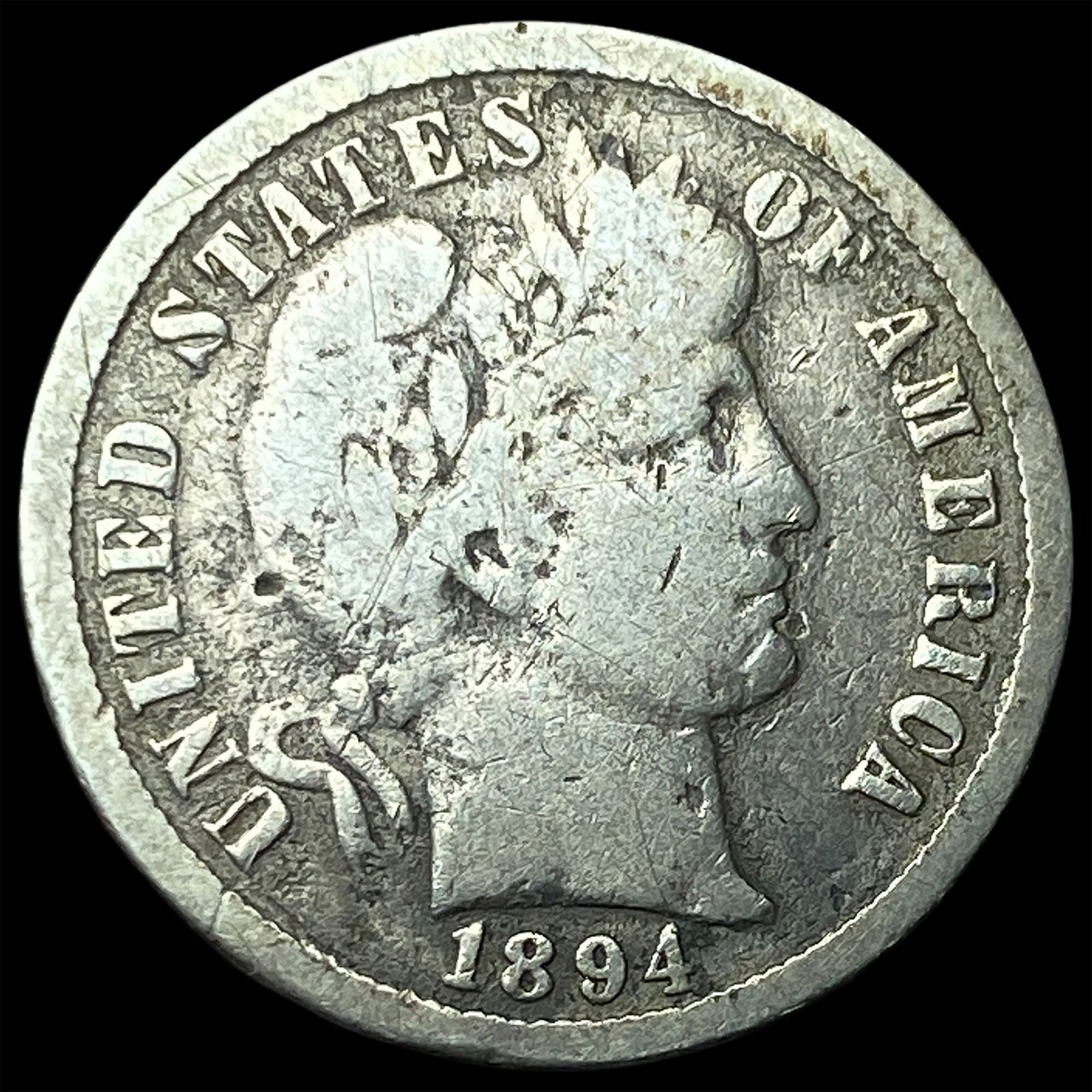 1894-O Silver Barber Dime LIGHTLY CIRCULATED (1 of 2)