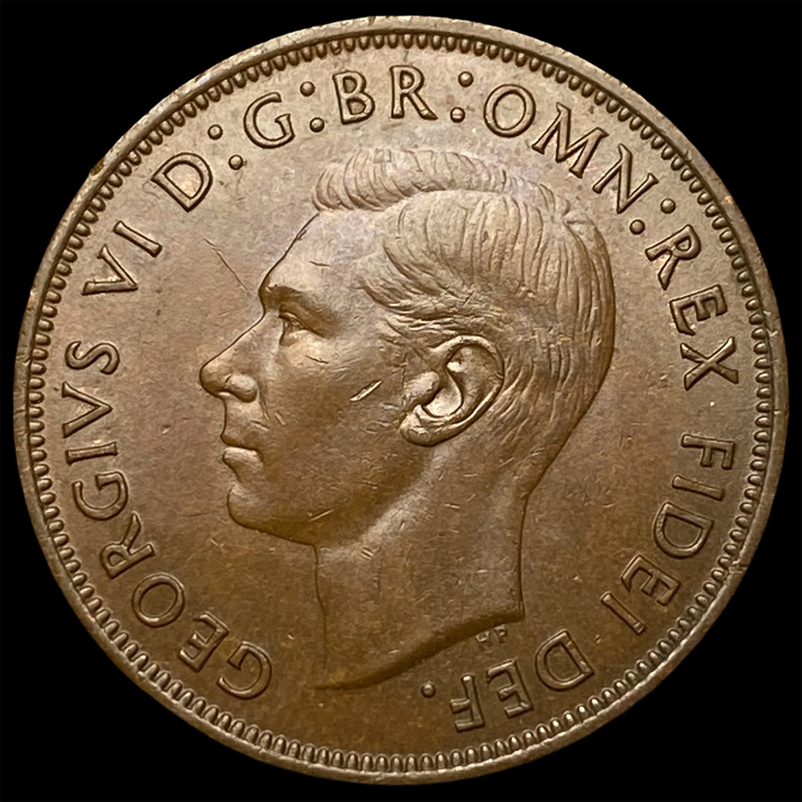 1951 Great Britain One Penny - George VI NEARLY UNCIRCULATED: 1951 Great Britain One Penny - George VI NEARLY UNCIRCULATED