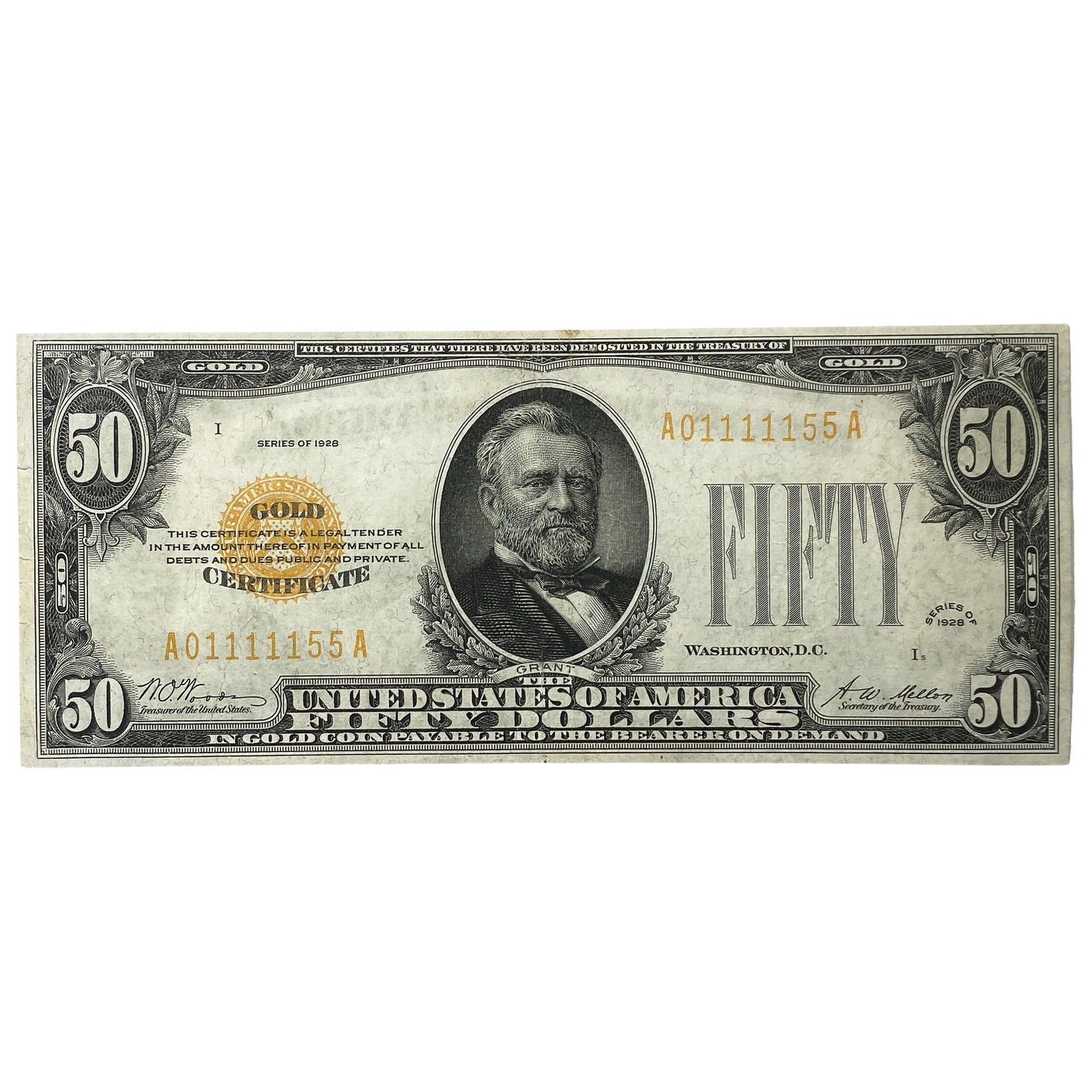 1928 $50 Gold Certificate (1 of 2)