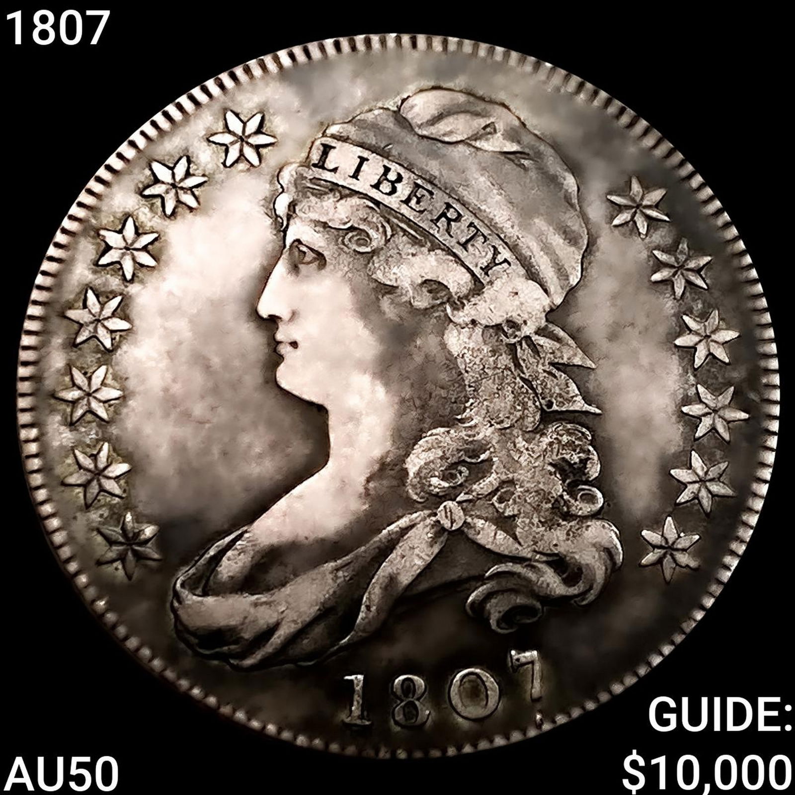 1807 Capped Bust Half Dollar CLOSELY UNCIRCULATED (1 of 2)