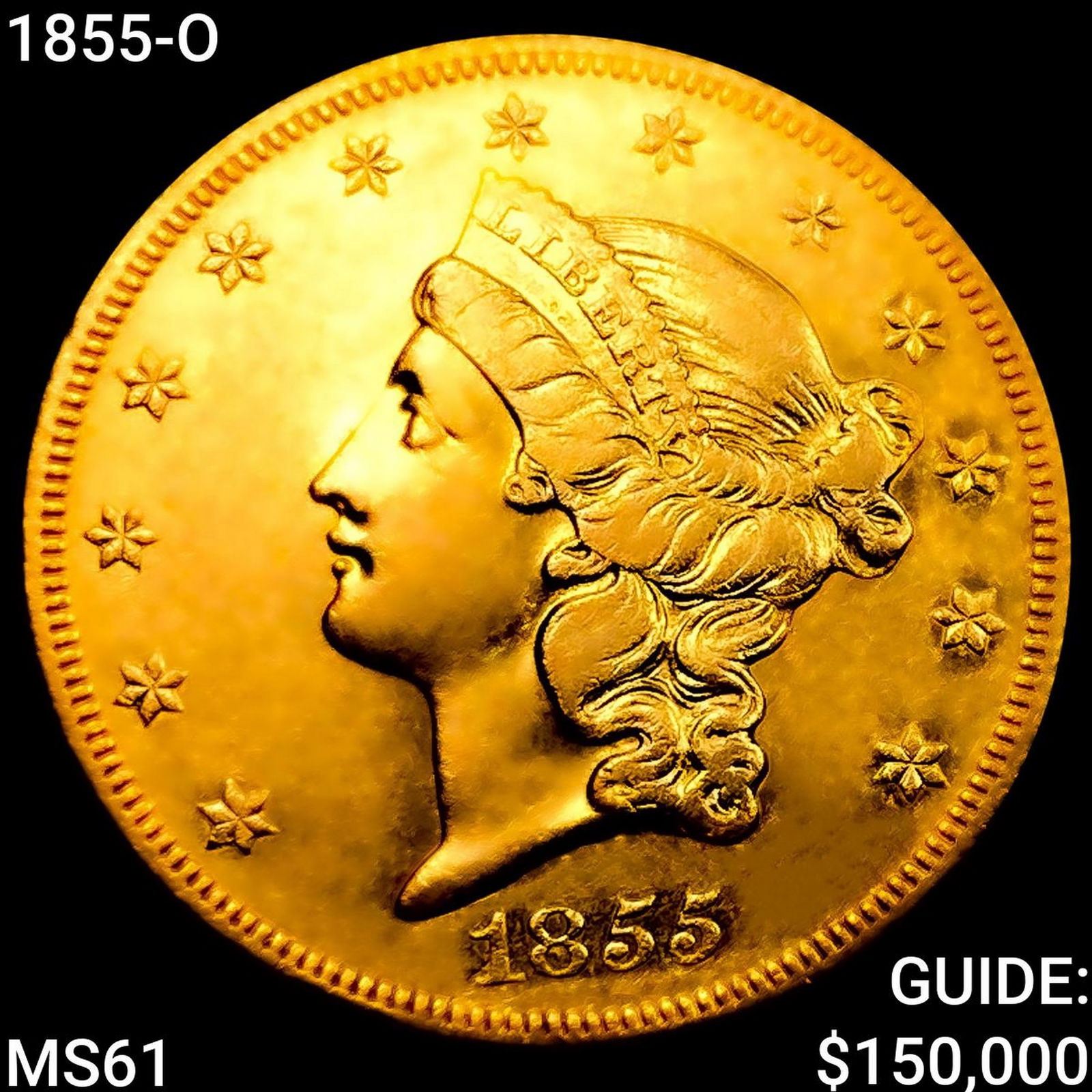 1855-O $20 Gold Double Eagle UNCIRCULATED (1 of 2)