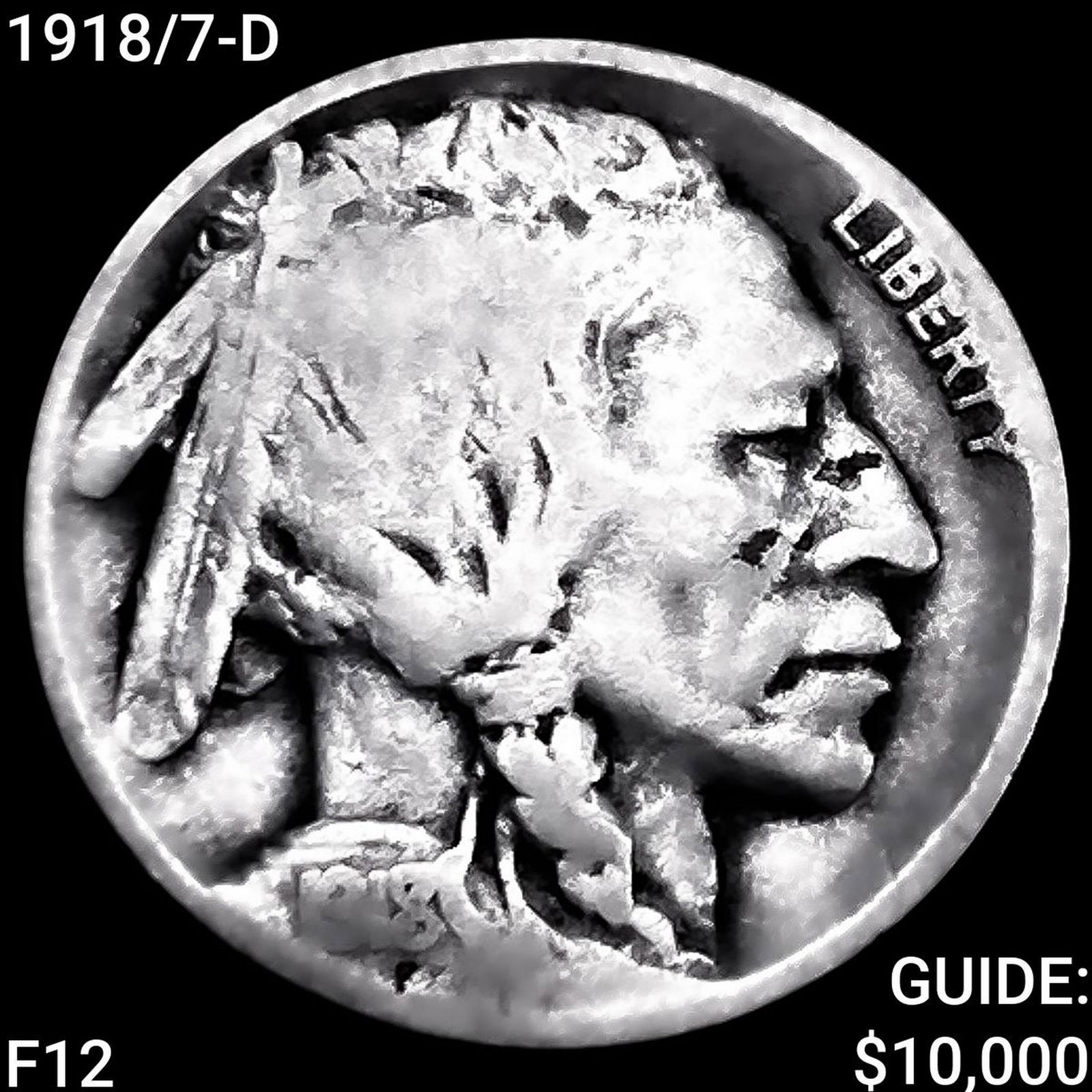 1918/7-D Buffalo Nickel NICELY CIRCULATED: 1918/7-D Buffalo Nickel NICELY CIRCULATED
