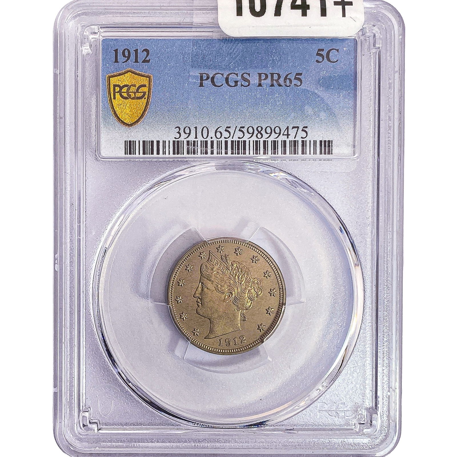 1912 Liberty Victory Nickel PCGS PR65: 1912 Liberty Victory Nickel PCGS PR65