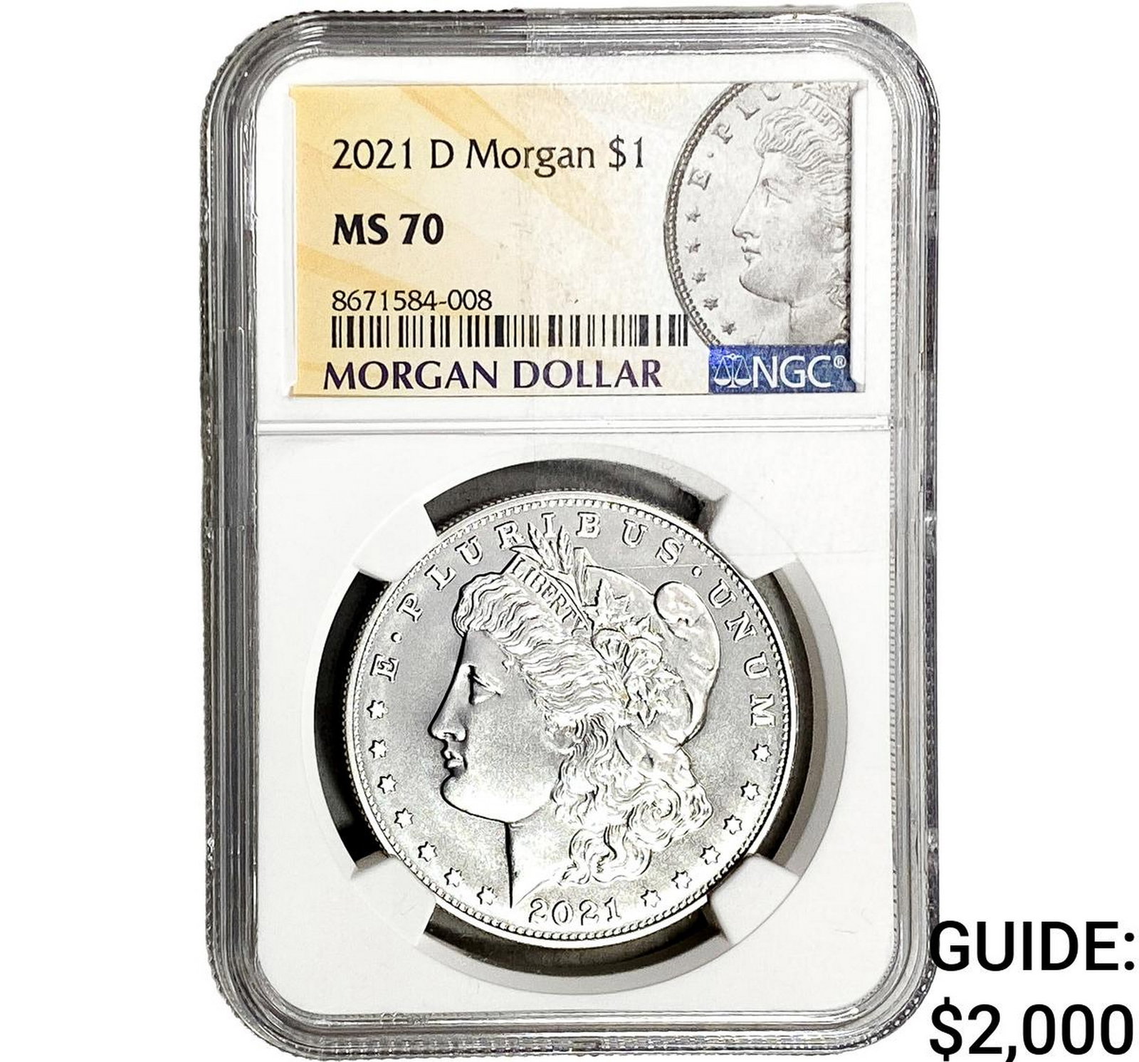 2021-D Morgan Silver Dollar NGC MS70: 2021-D Morgan Silver Dollar NGC MS70