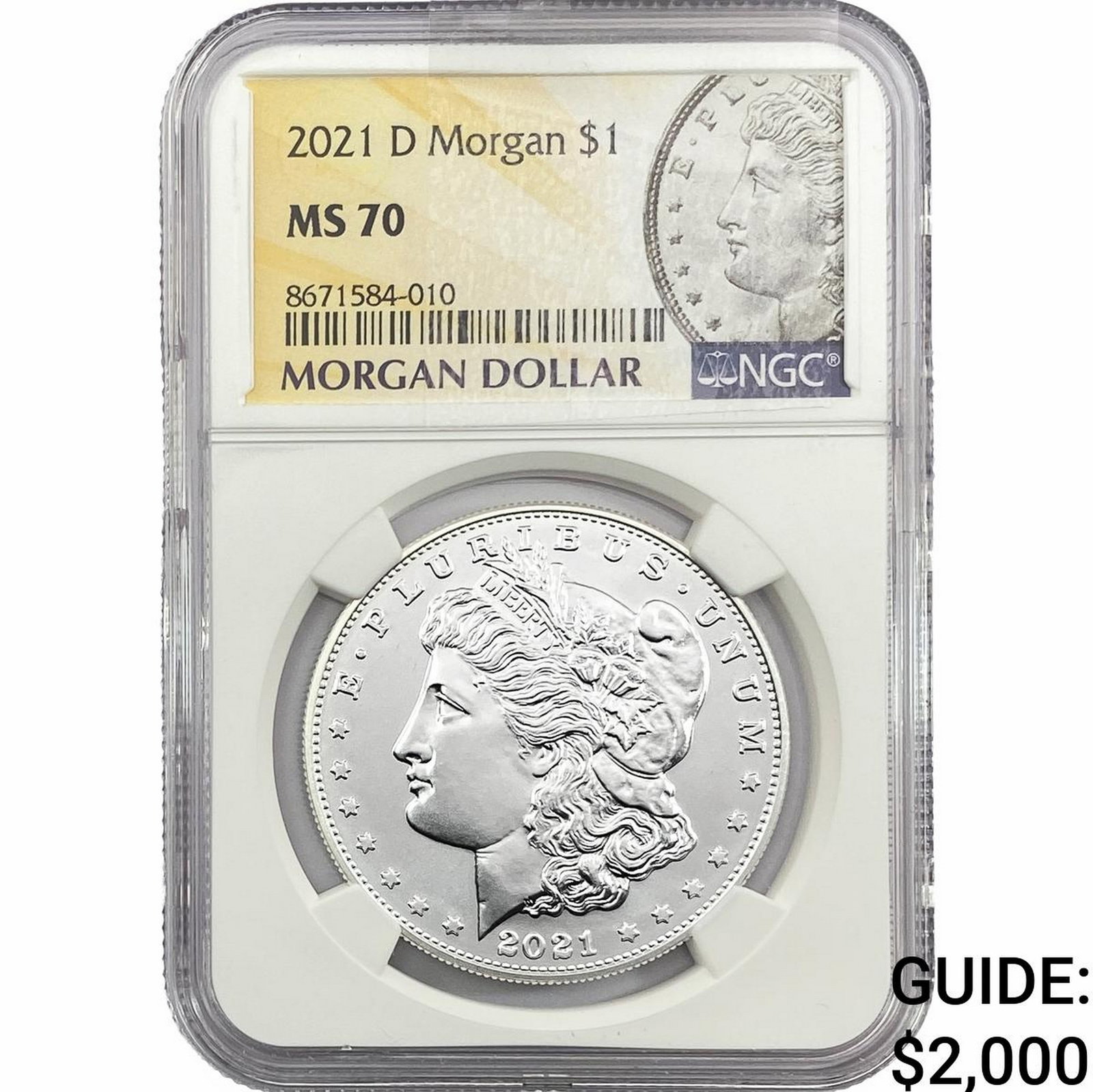 2021-D Morgan Silver Dollar NGC MS70: 2021-D Morgan Silver Dollar NGC MS70