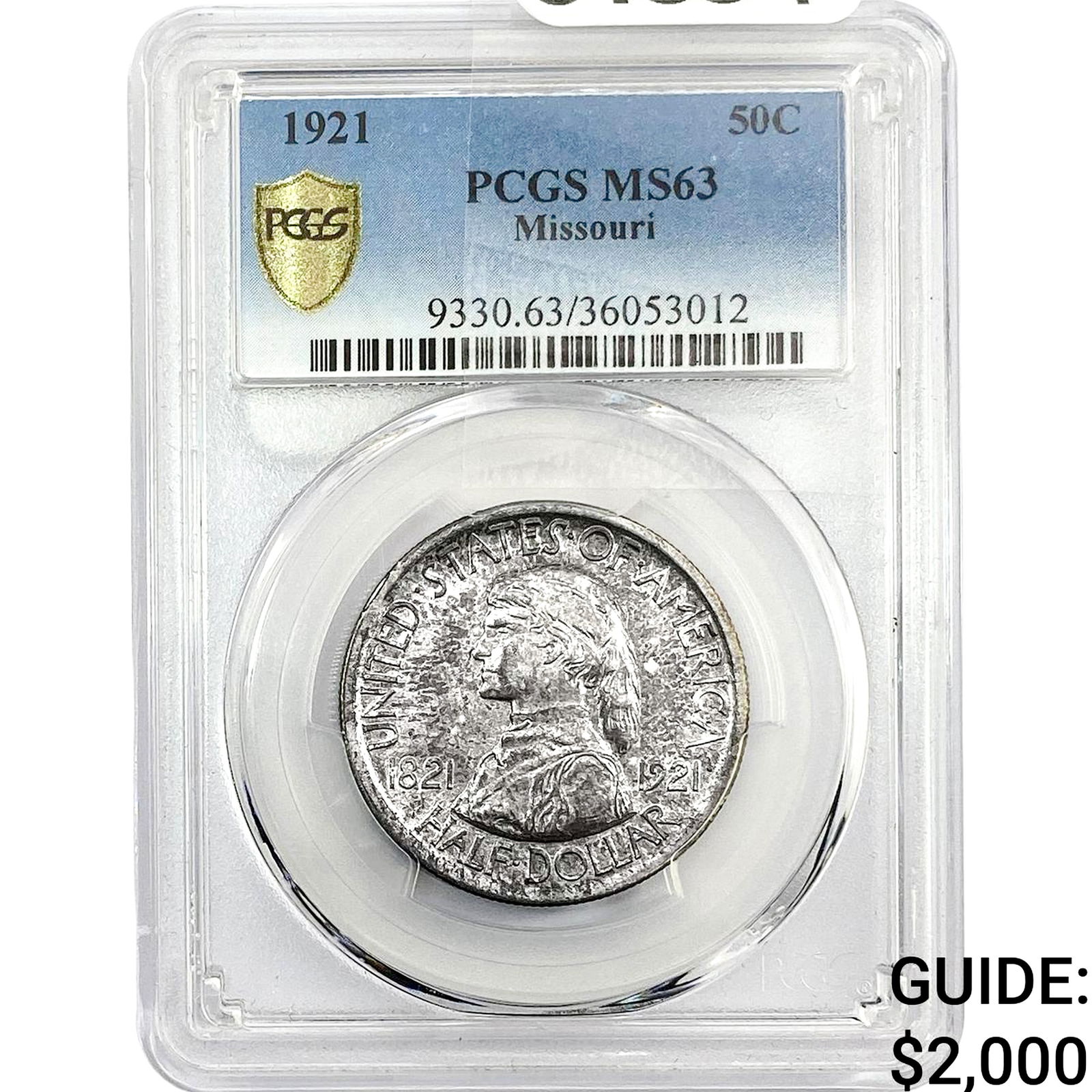 1921 Missouri Half Dollar PCGS MS63 (1 of 2)