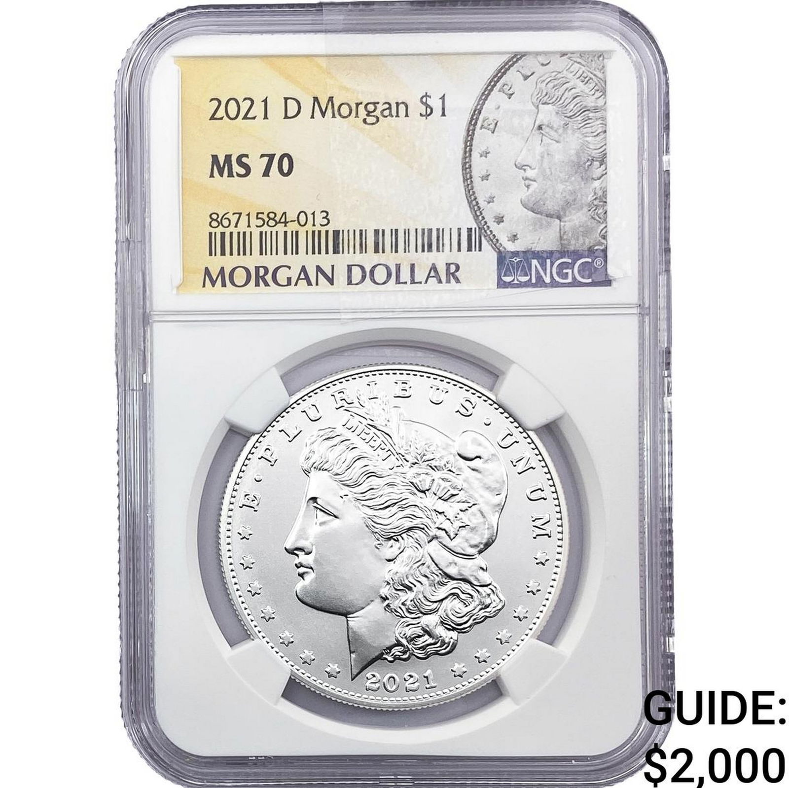 2021-D Morgan Silver Dollar NGC MS70: 2021-D Morgan Silver Dollar NGC MS70