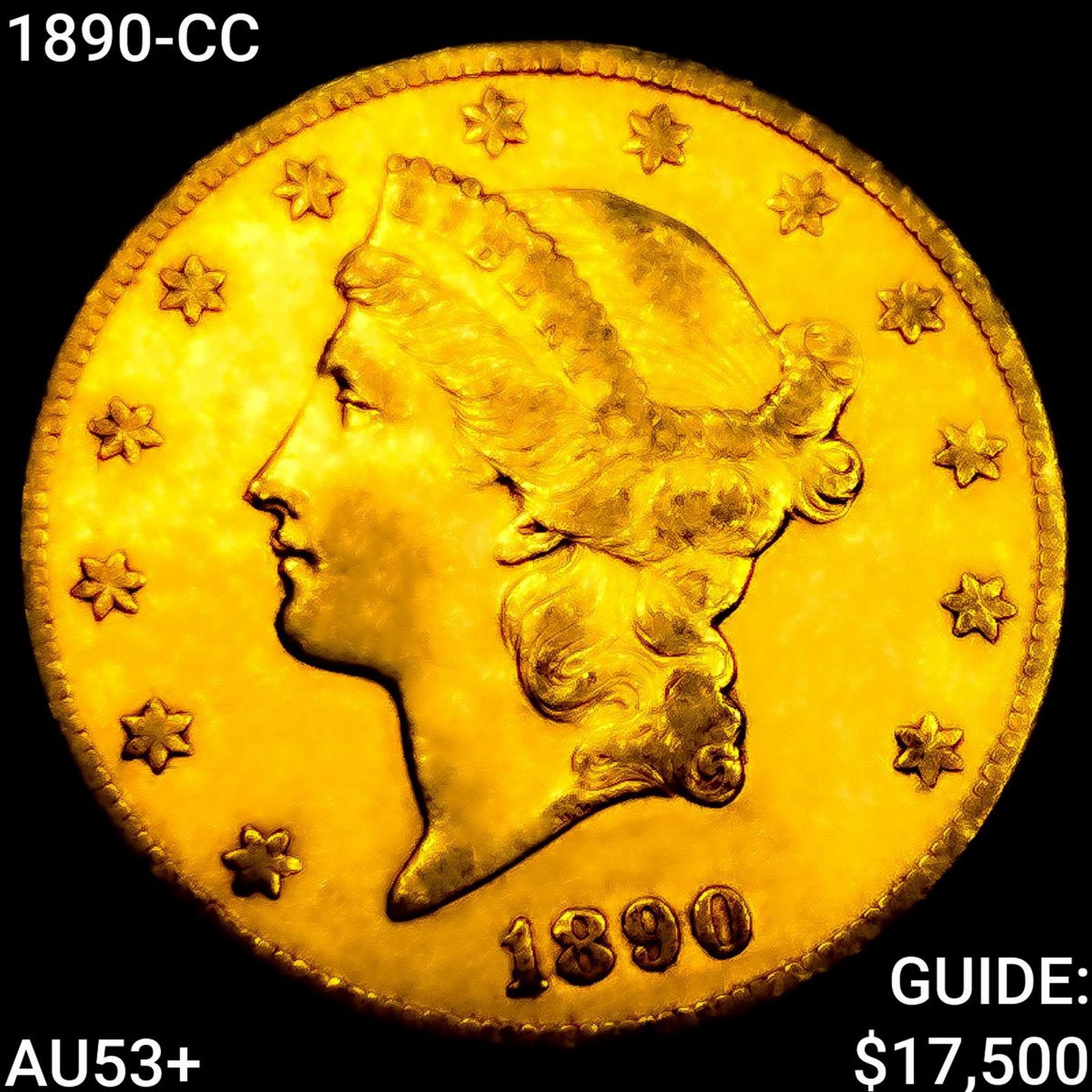 1890-CC $20 Gold Double Eagle CLOSELY UNCIRCULATED+ (1 of 2)