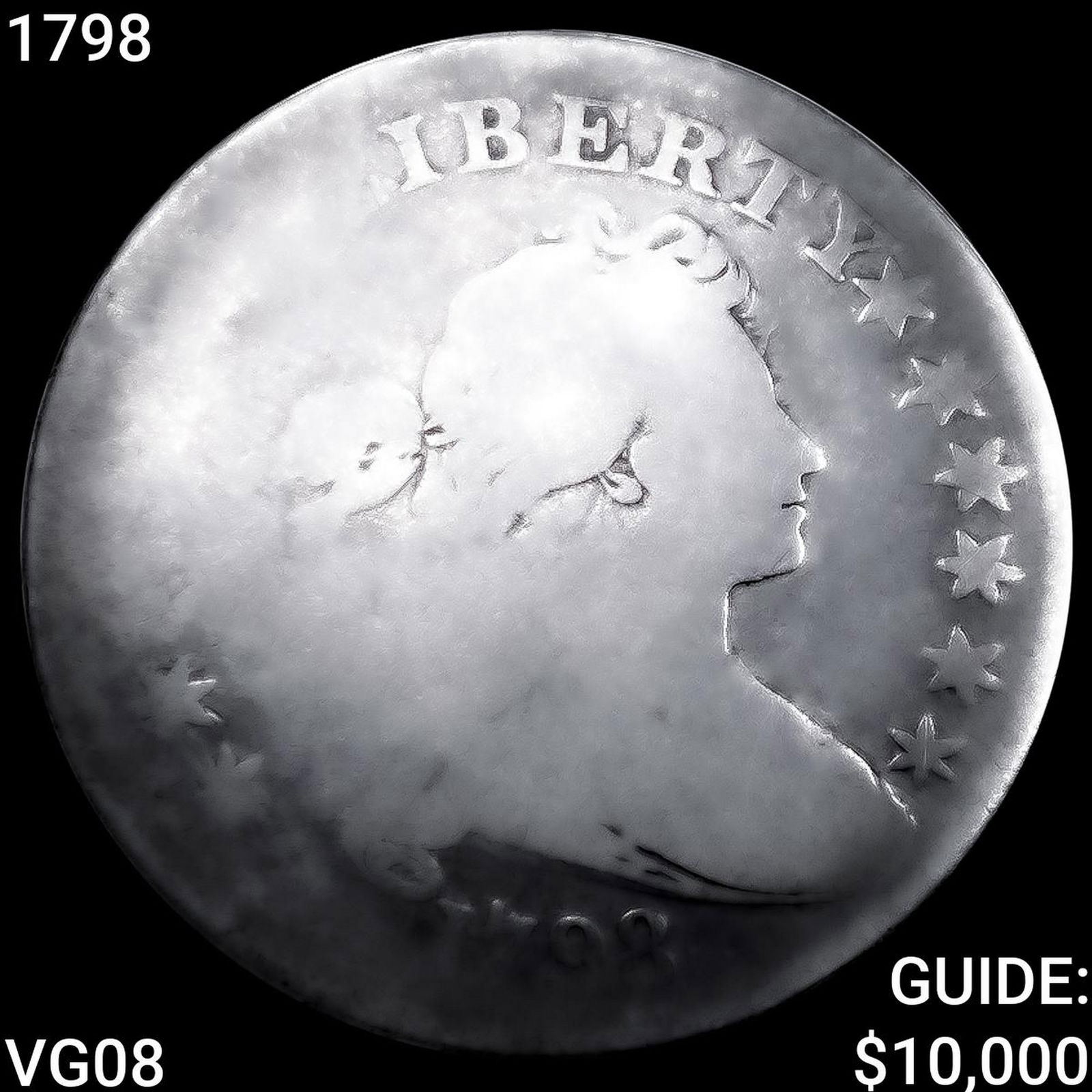 1798 Draped Bust Dollar NICELY CIRCULATED: 1798 Draped Bust Dollar NICELY CIRCULATED