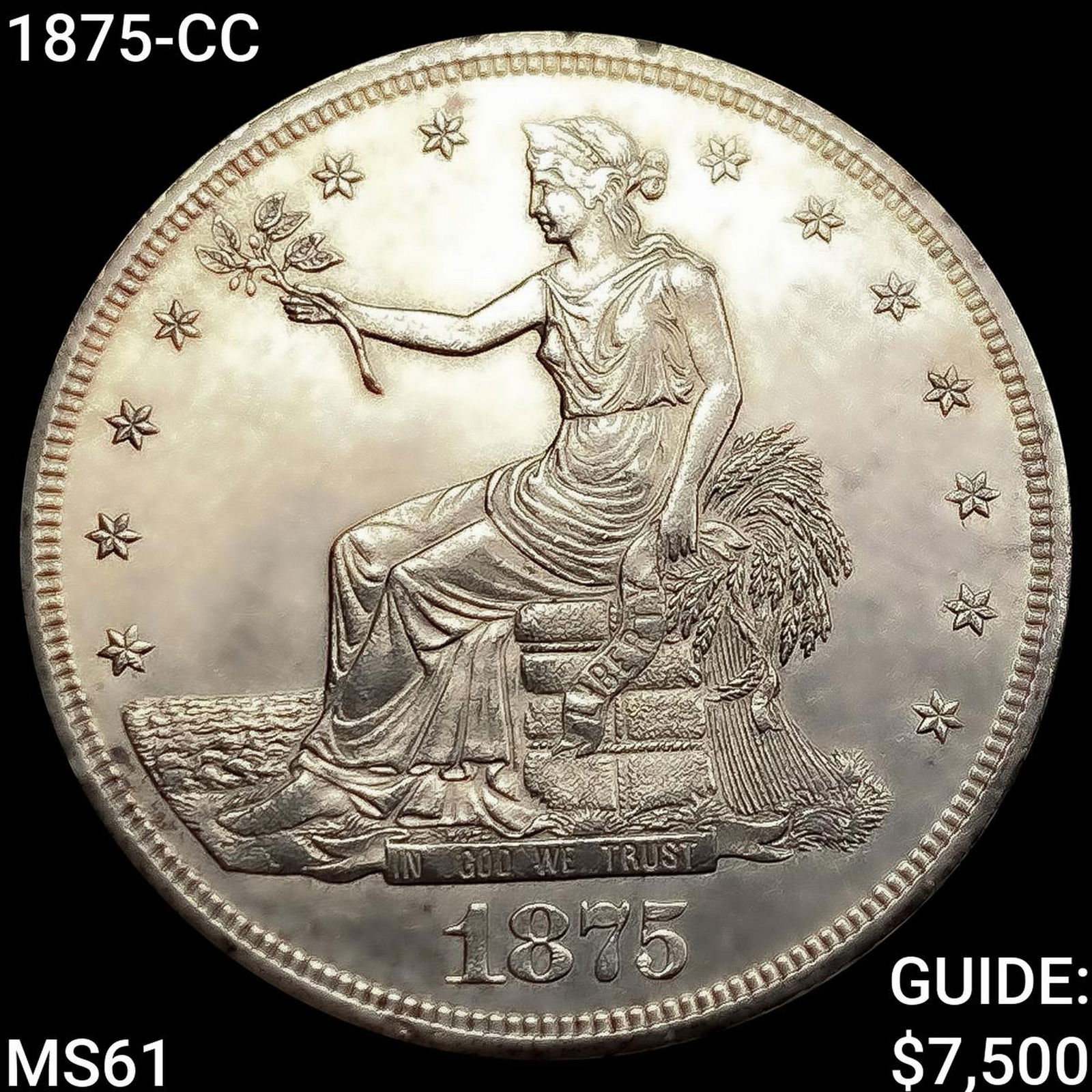 1875-CC Silver Trade Dollar UNCIRCULATED: 1875-CC Silver Trade Dollar UNCIRCULATED