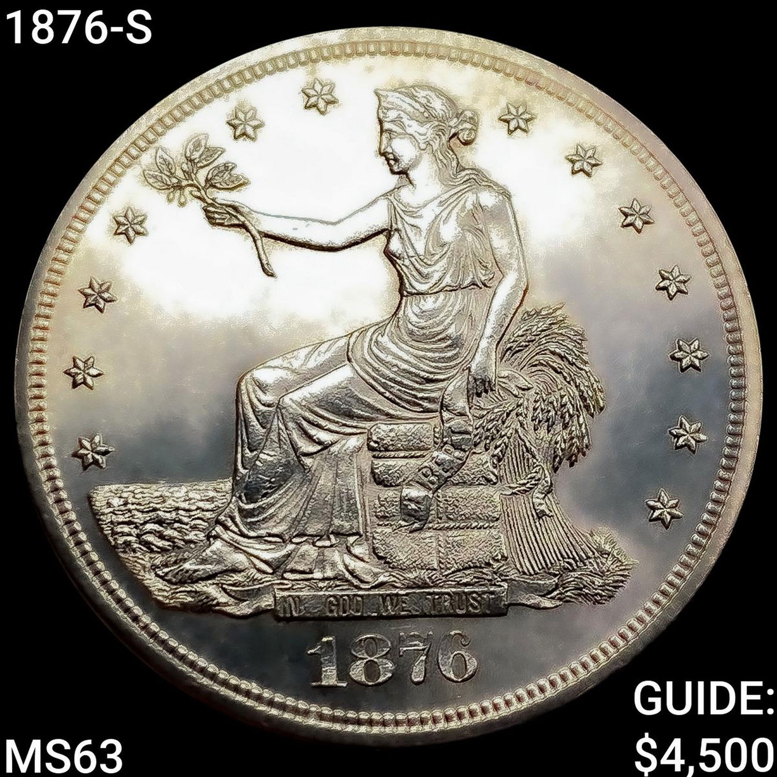 1876-S Silver Trade Dollar CHOICE BU (1 of 2)
