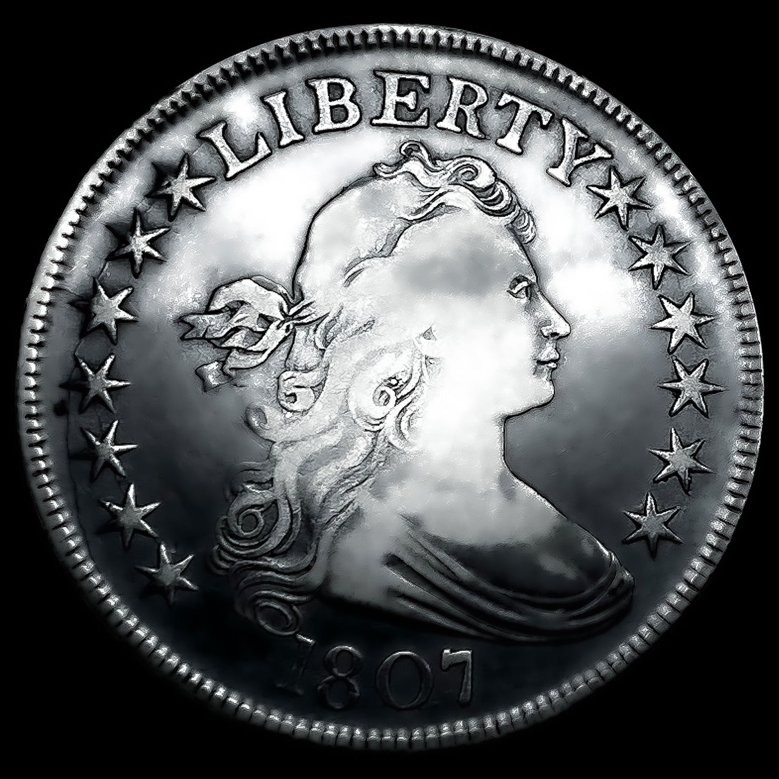 1807 Draped Bust Half Dollar NEARLY UNCIRCULATED (1 of 2)