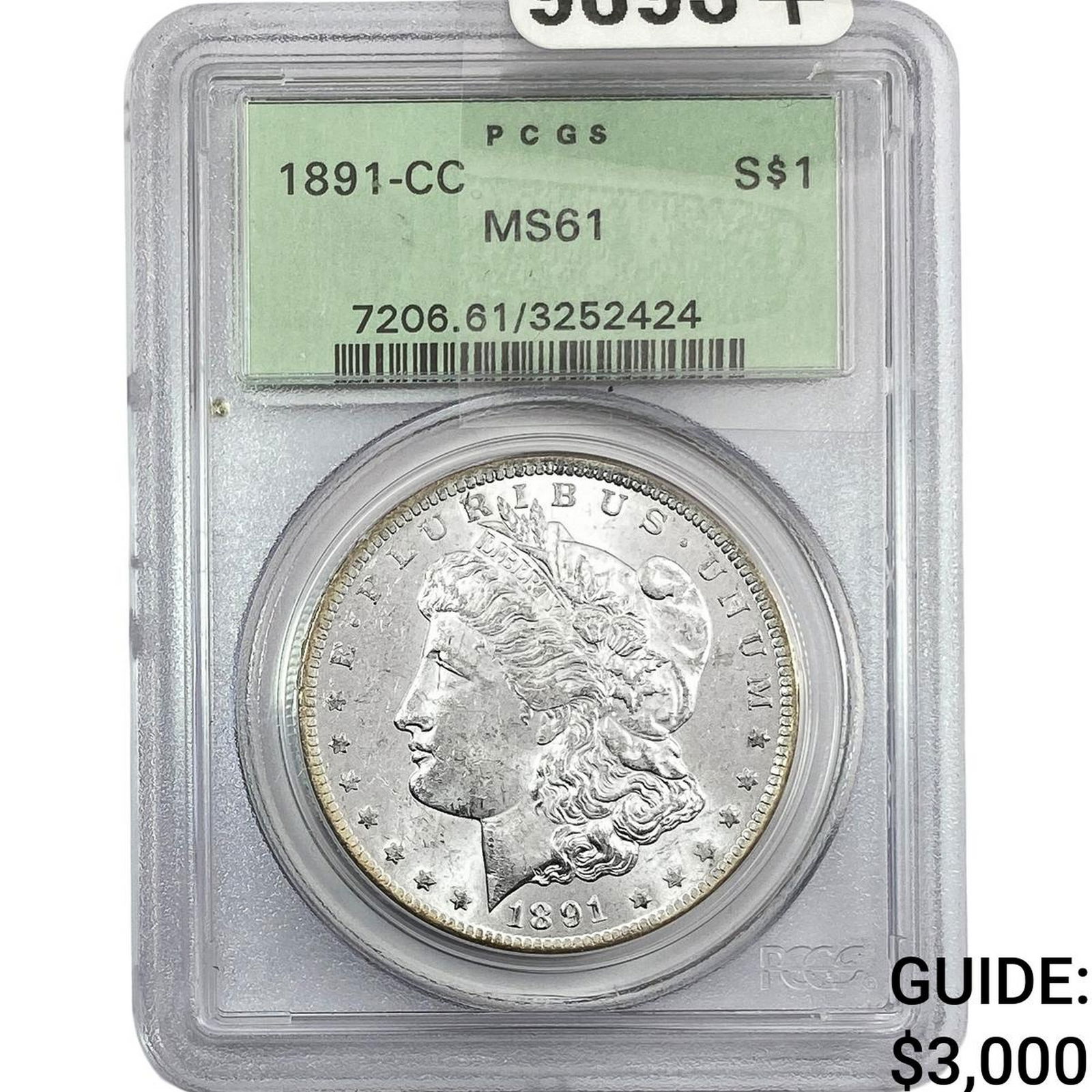 1891-CC Morgan Silver Dollar PCGS MS61 (1 of 2)