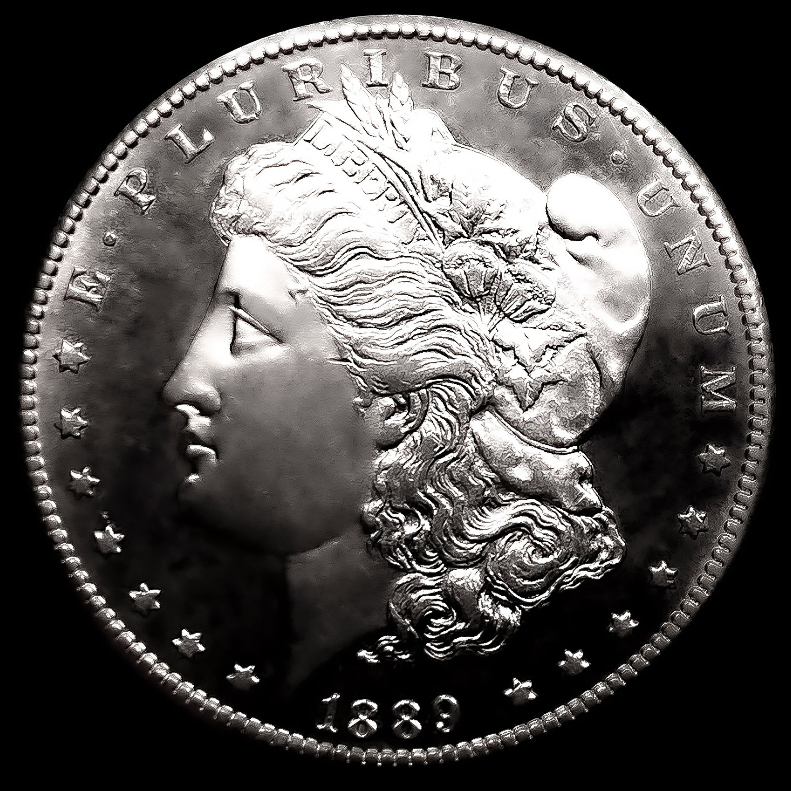 1889-CC Morgan Silver Dollar CHOICE BU DMPL: 1889-CC Morgan Silver Dollar CHOICE BU DMPL