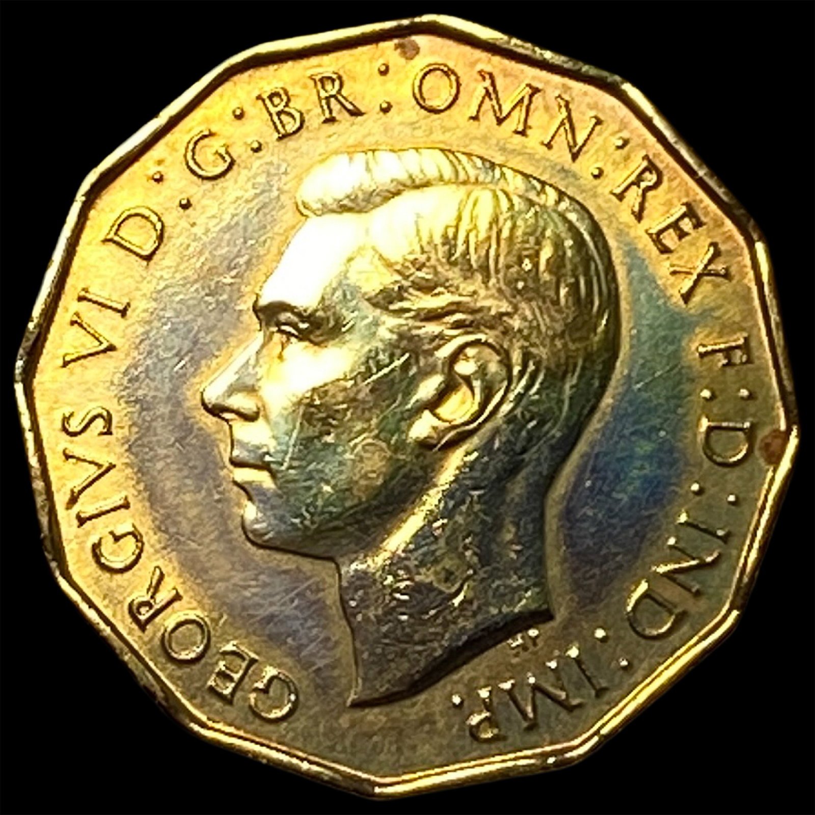 1987 Great Britain 3 Pence - George VI NEARLY UNCIRCULATED: 1987 Great Britain 3 Pence - George VI NEARLY UNCIRCULATED