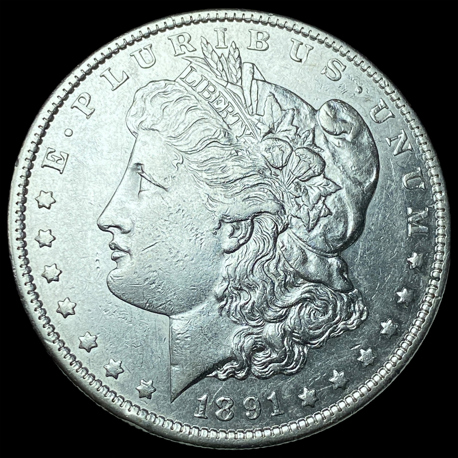 1891-S Silver Morgan Dollar CLOSELY UNCIRCULATED: 1891-S Silver Morgan Dollar CLOSELY UNCIRCULATED