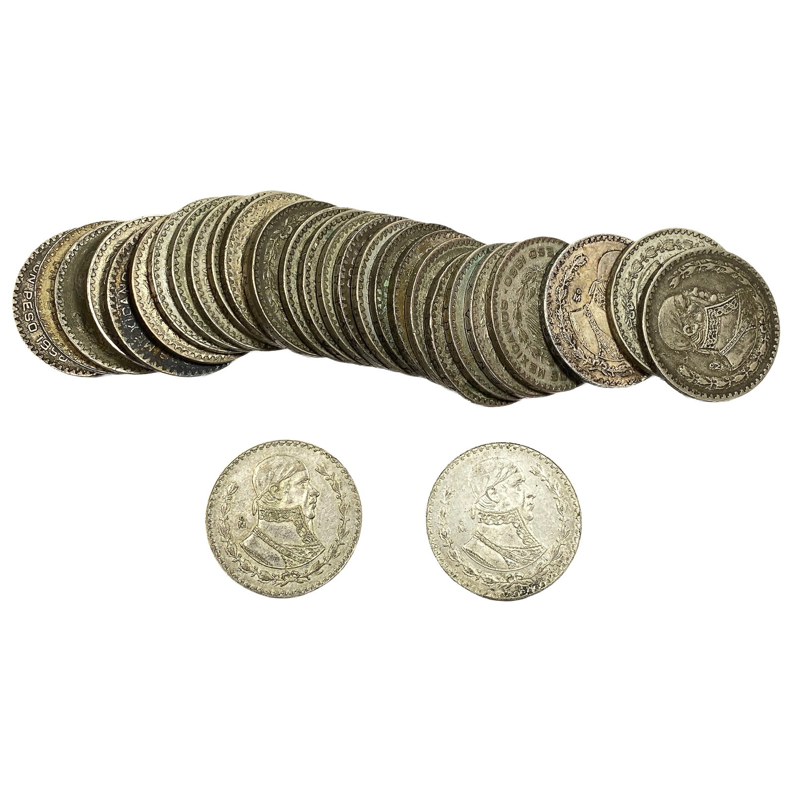[30 Coins] Mixed Dates Mexico SIlver 1 Peso Roll: [30 Coins] Mixed Dates Mexico SIlver 1 Peso Roll
