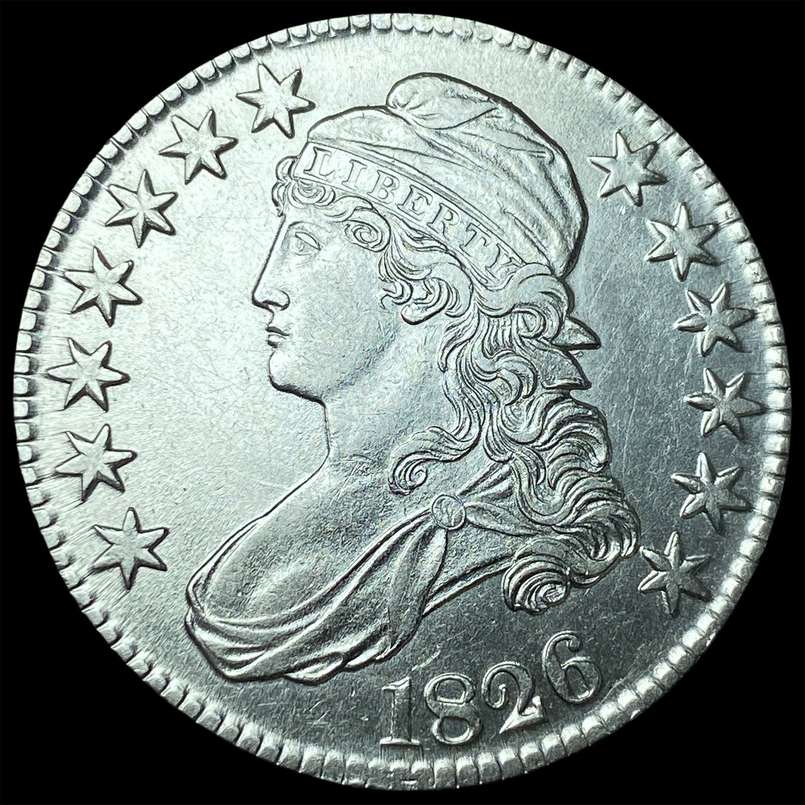 1826 Silver Half Dollar (Capped Bust) CLOSELY UNCIRCULATED (1 of 2)