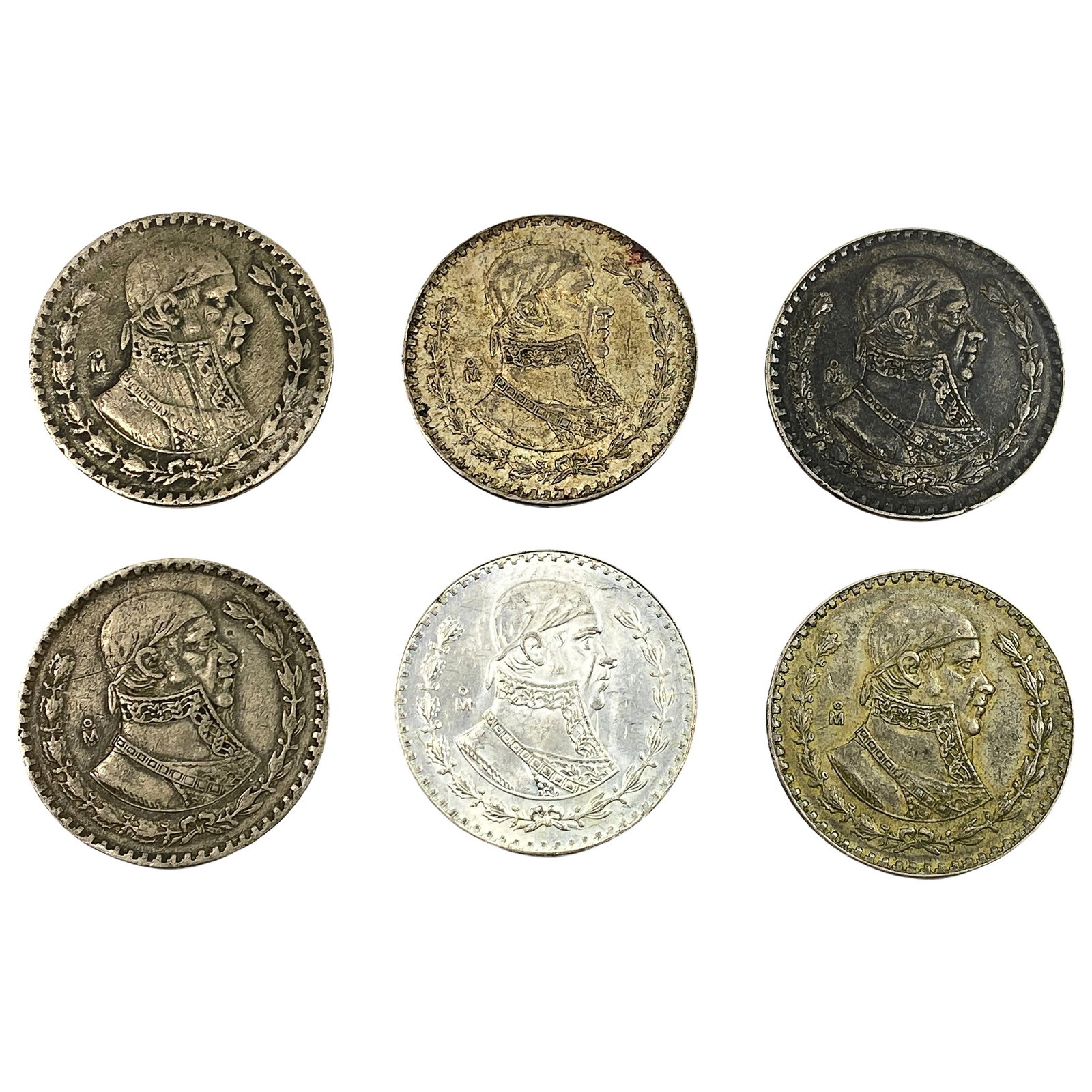 [6 Coins] Mixed Dates Mexico SIlver 1 Peso Roll: [6 Coins] Mixed Dates Mexico SIlver 1 Peso Roll