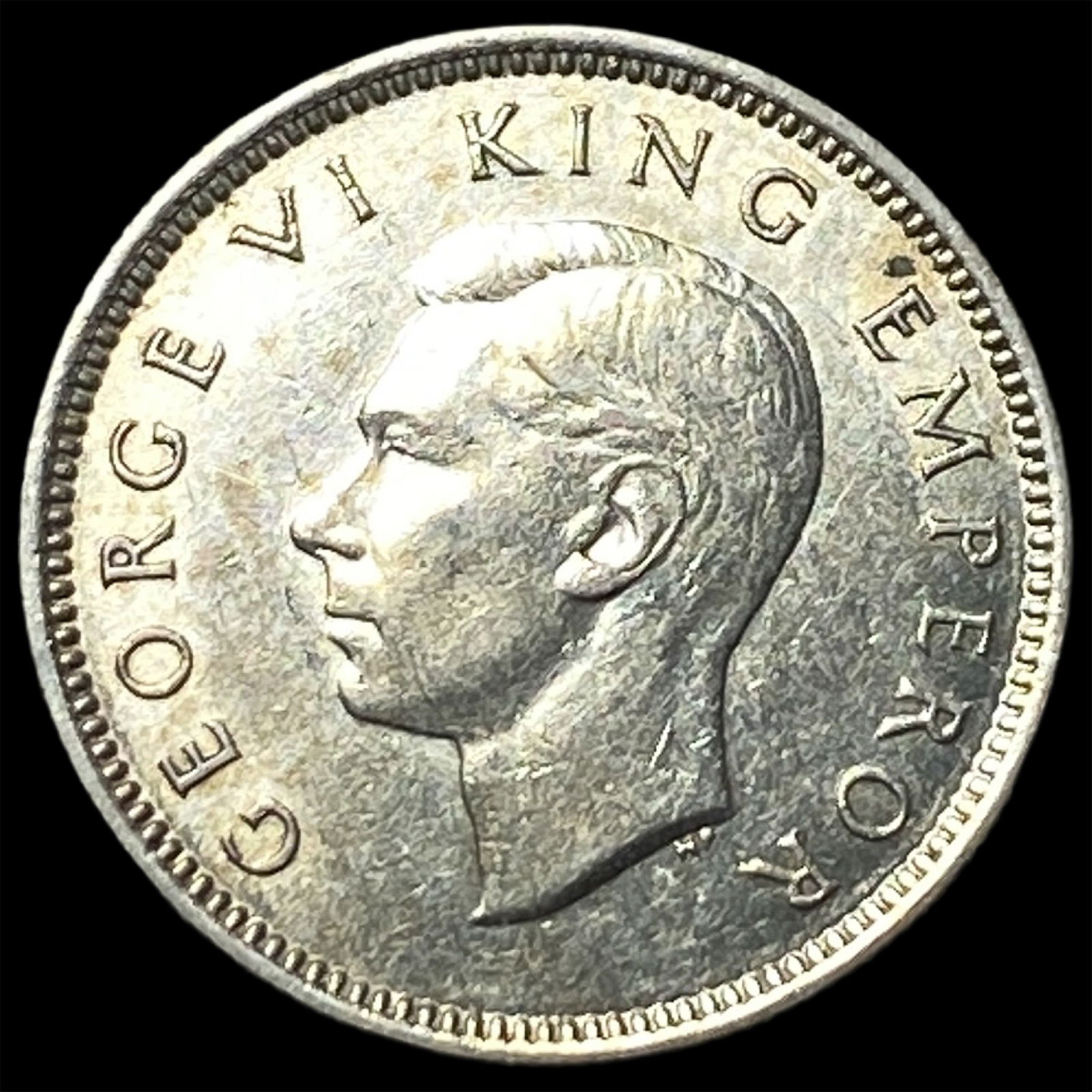 1939 New Zealand Silver 6 Pence - George VI NEARLY UNCIRCULATED: 1939 New Zealand Silver 6 Pence - George VI NEARLY UNCIRCULATED