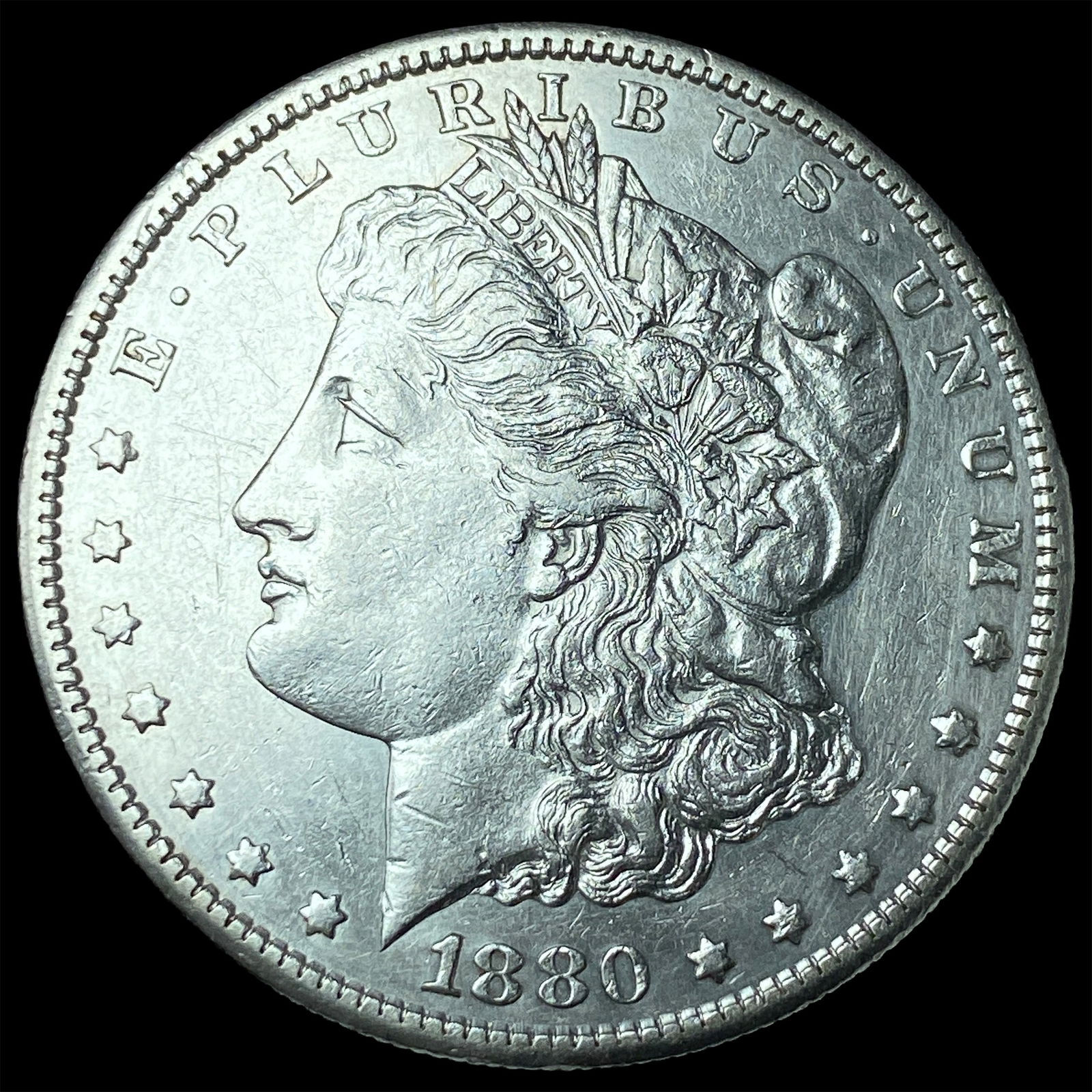 1880-S Silver Morgan Dollar CLOSELY UNCIRCULATED (1 of 2)