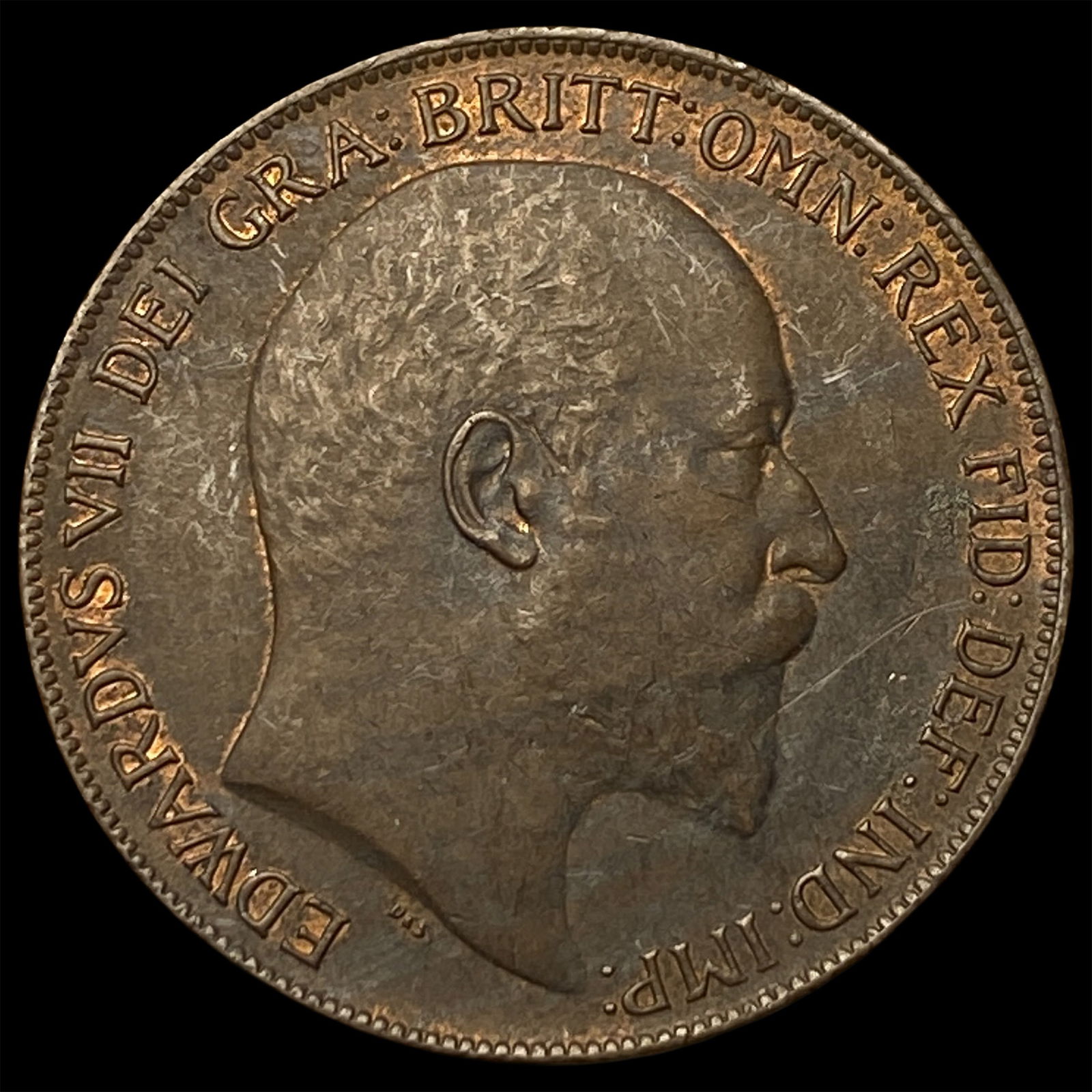 1910 Great Britain One Penny - Edward VII NEARLY UNCIRCULATED: 1910 Great Britain One Penny - Edward VII NEARLY UNCIRCULATED