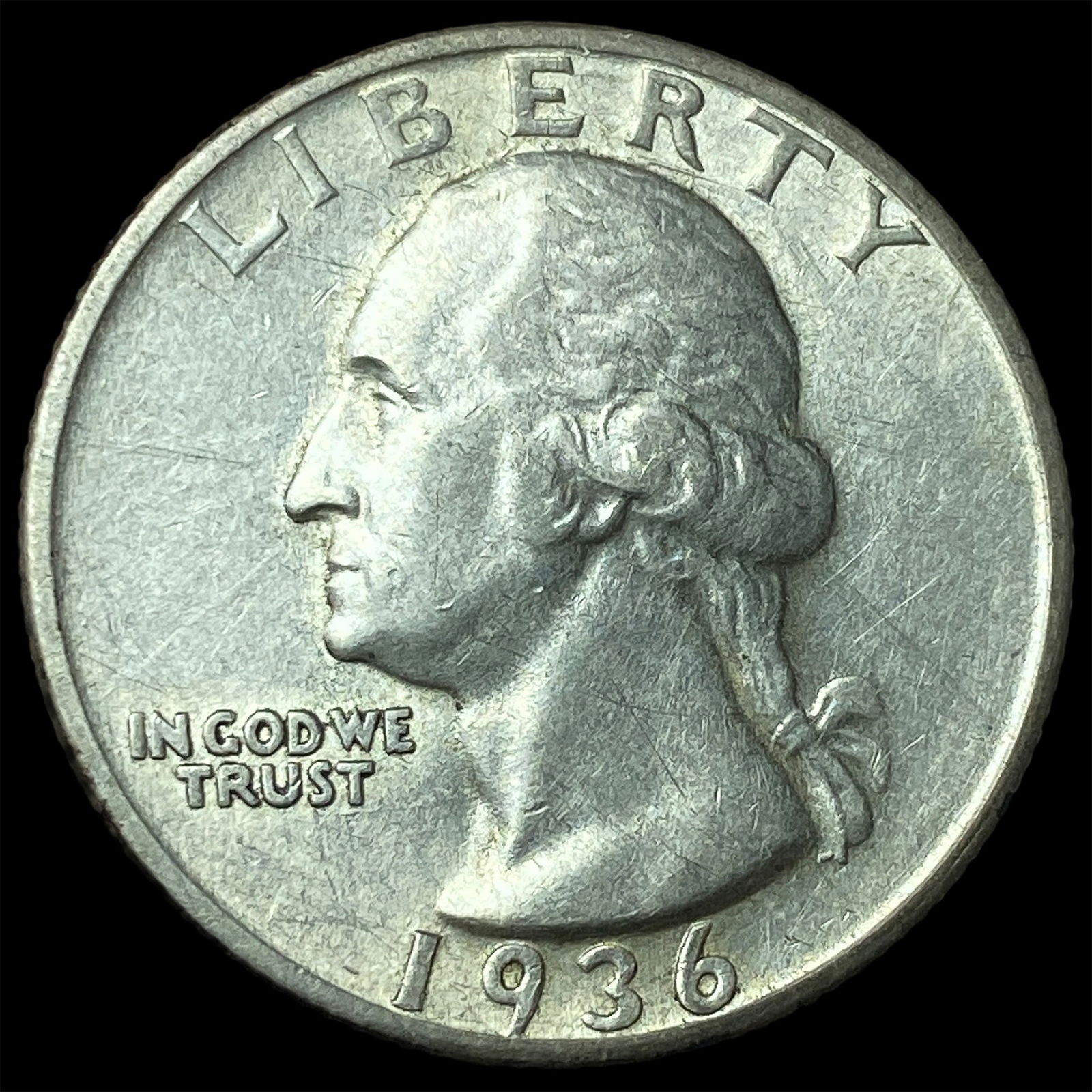 1936-S Silver Washington Quarter CLOSELY UNCIRCULATED: 1936-S Silver Washington Quarter CLOSELY UNCIRCULATED