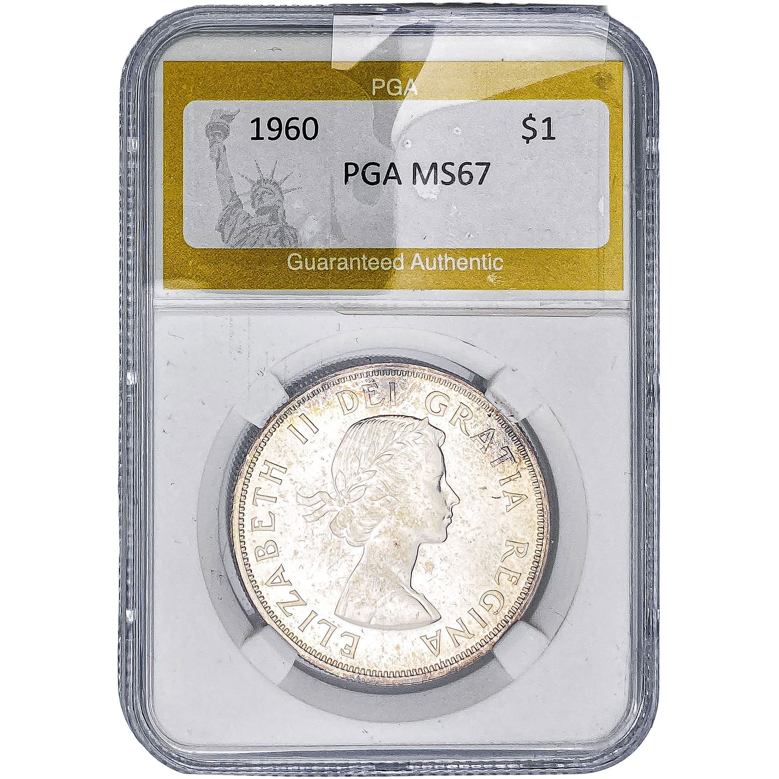 1960 Canada Silver Dollar PGA MS67: 1960 Canada Silver Dollar PGA MS67