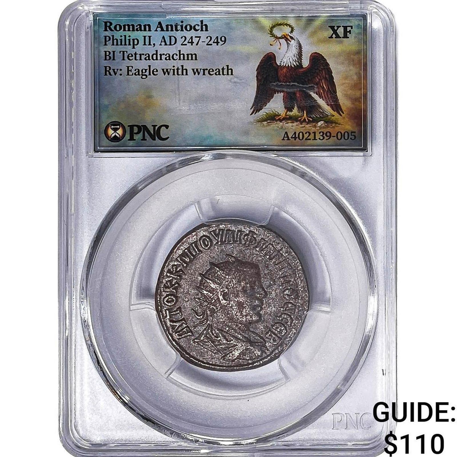 Roman Antioch Philip II 247-249 AD Bi-Tetradrachm PNC XF: Roman Antioch Philip II 247-249 AD Bi-Tetradrachm PNC XF