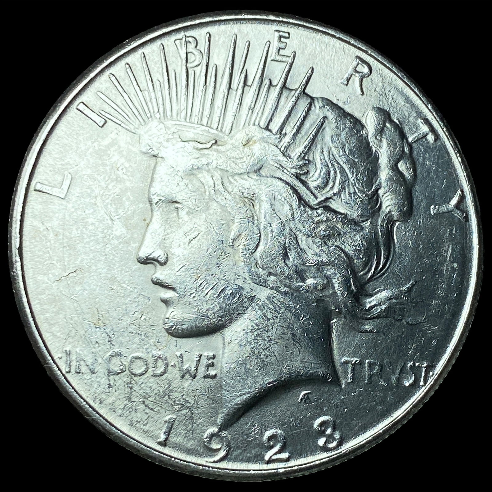 1923 Peace Silver Dollar CLOSELY UNCIRCULATED: 1923 Peace Silver Dollar CLOSELY UNCIRCULATED
