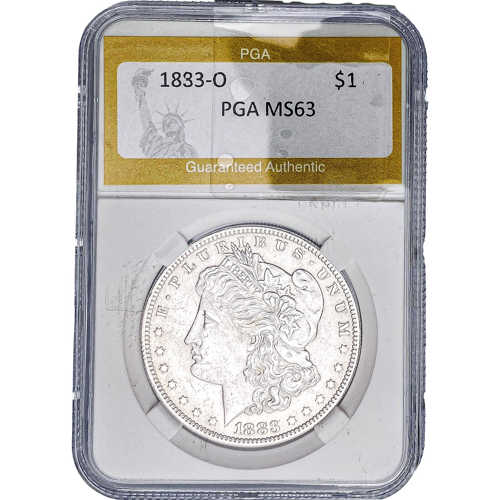 1883-O Morgan Silver Dollar PGA MS63: 1883-O Morgan Silver Dollar PGA MS63